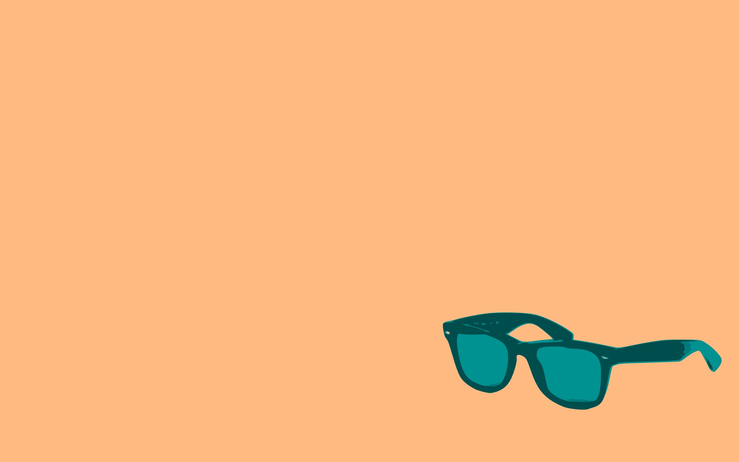 orange color, black color, still life, multi colored, colored background, copy space, 2K, single object, no people, glasses, teal, sunglasses, plastic, HD Wallpaper
