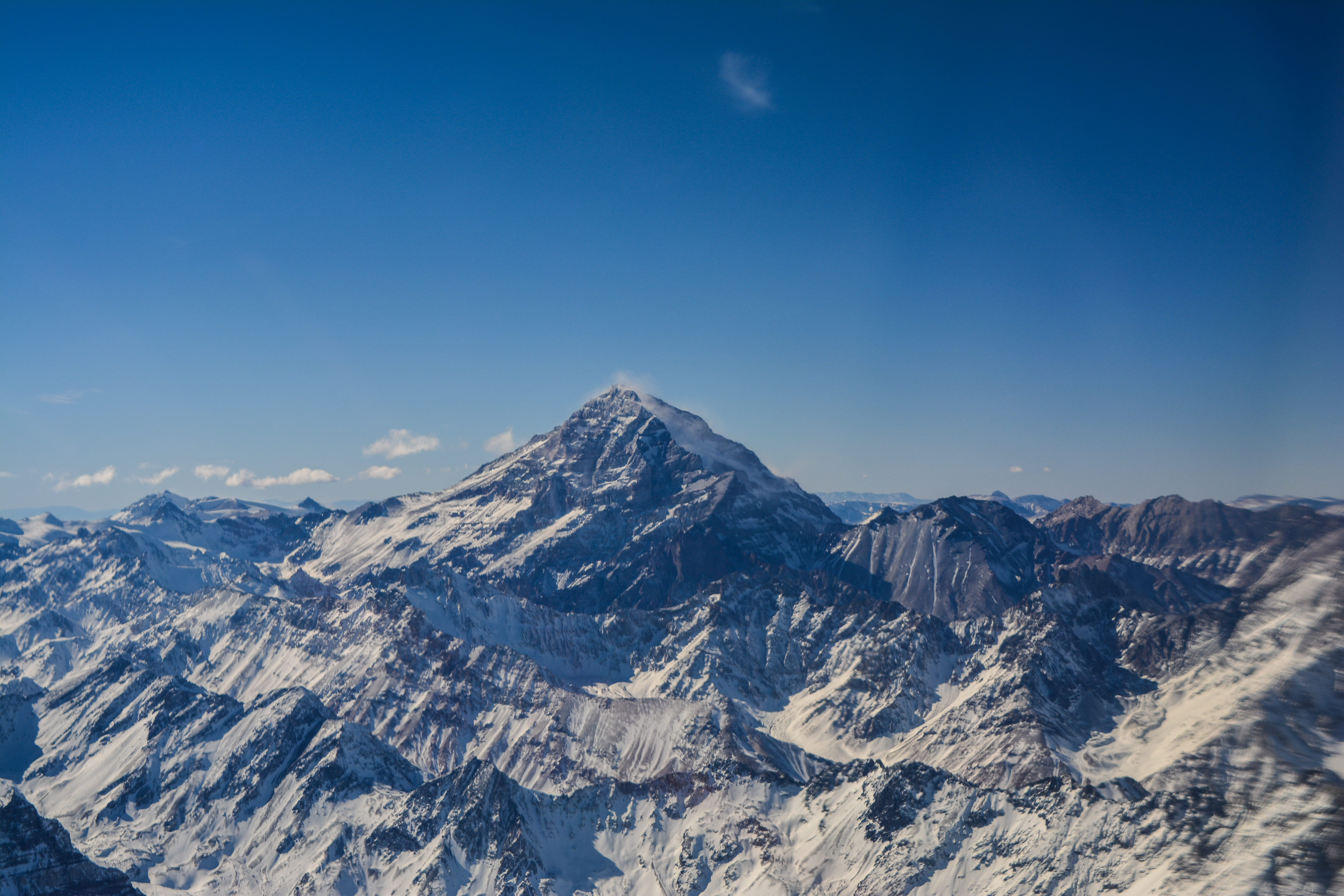 cordilheira, window, blue, day, non-urban scene, cold temperature, environment, santiago, rock, chile, shoot, mountain, plane, mountain peak, mountain range, HD Wallpaper