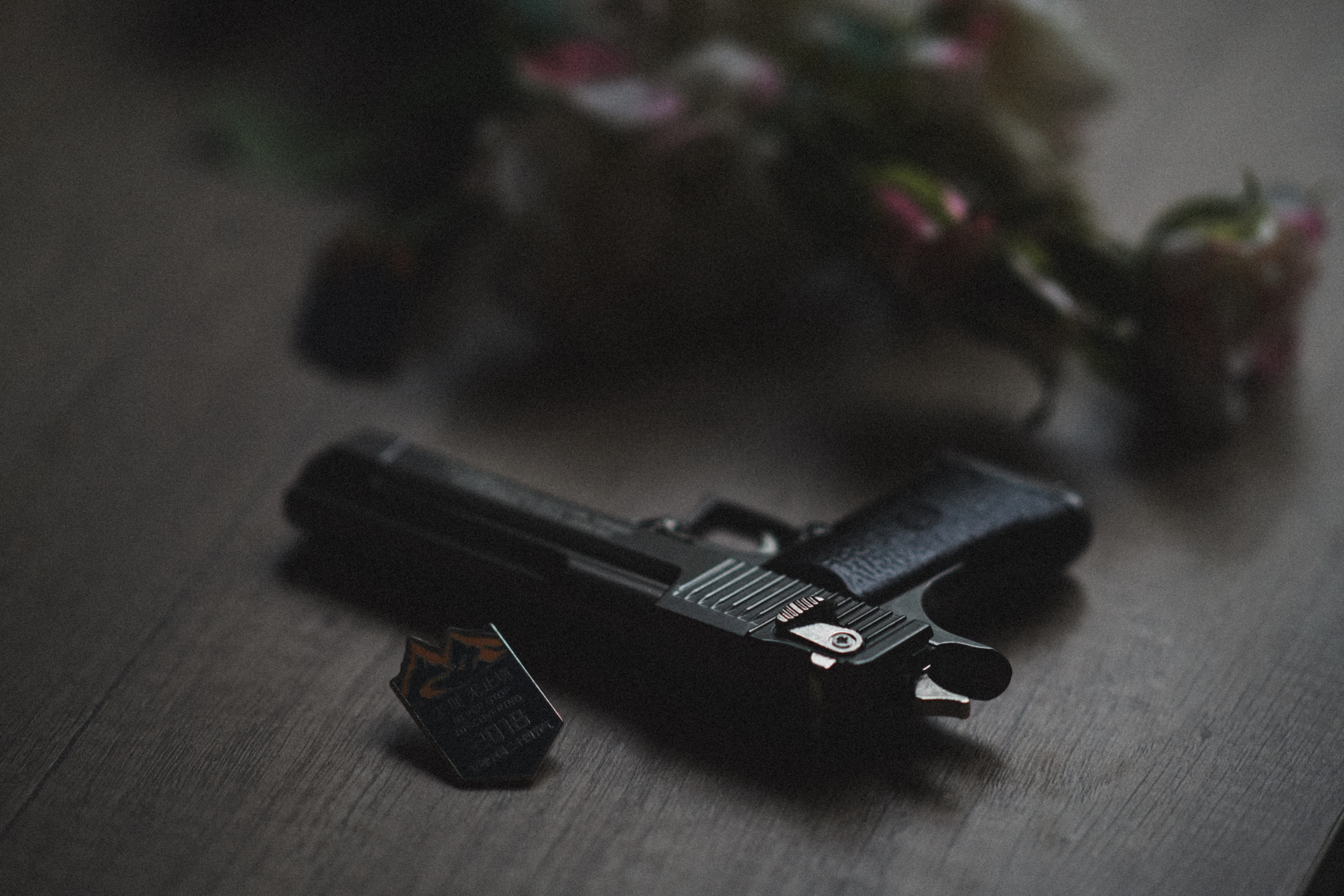 aggression, indoors, no people, focus on foreground, weaponry, social issues, selective focus, crime, gun, animal, grenade, vulture, shooting range, handgun, HD Wallpaper
