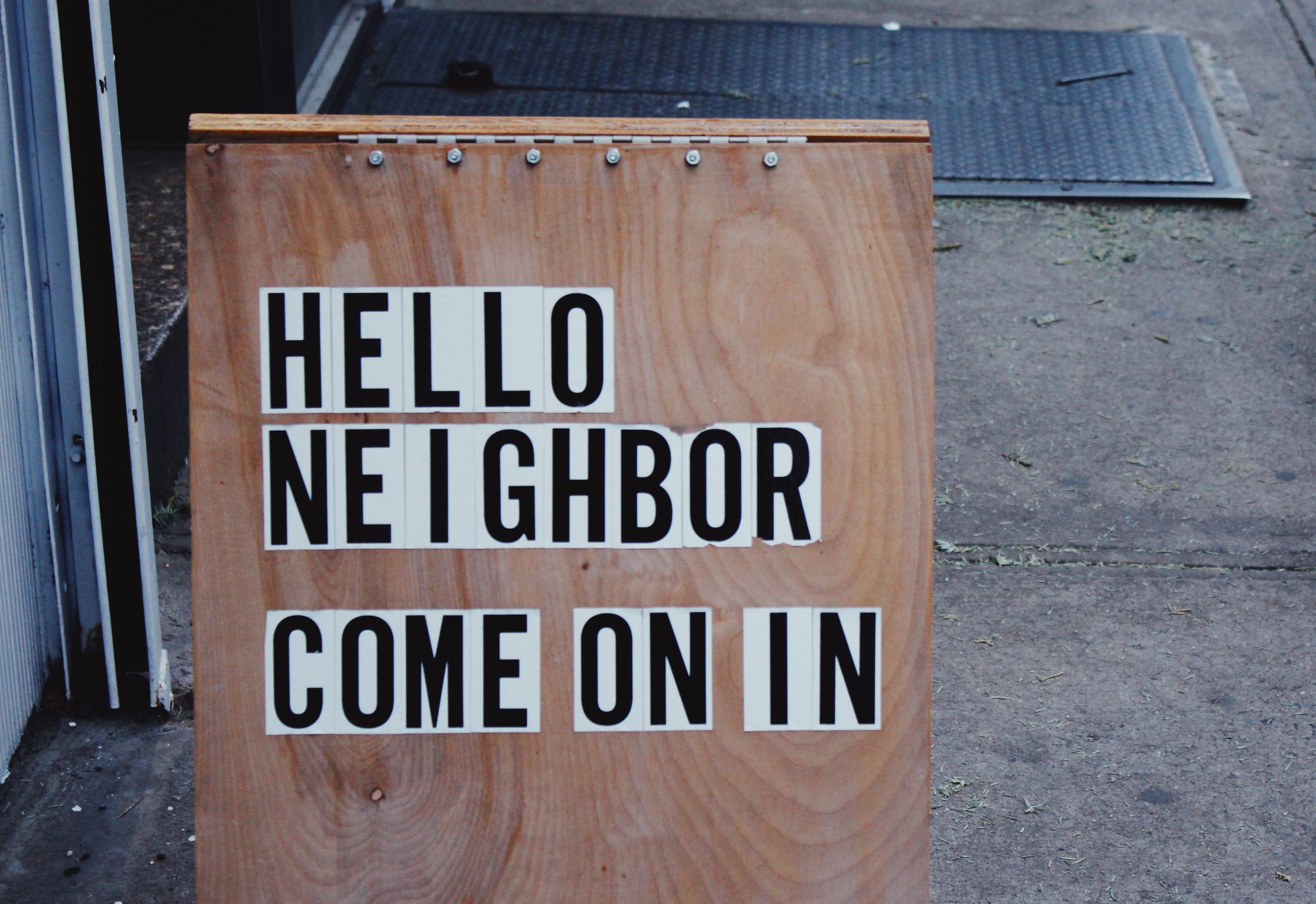 outdoors, message, shooting range, hanging, neighborhood, furniture, wood - material, building exterior, communication, number, warning sign, hello, information, HD Wallpaper