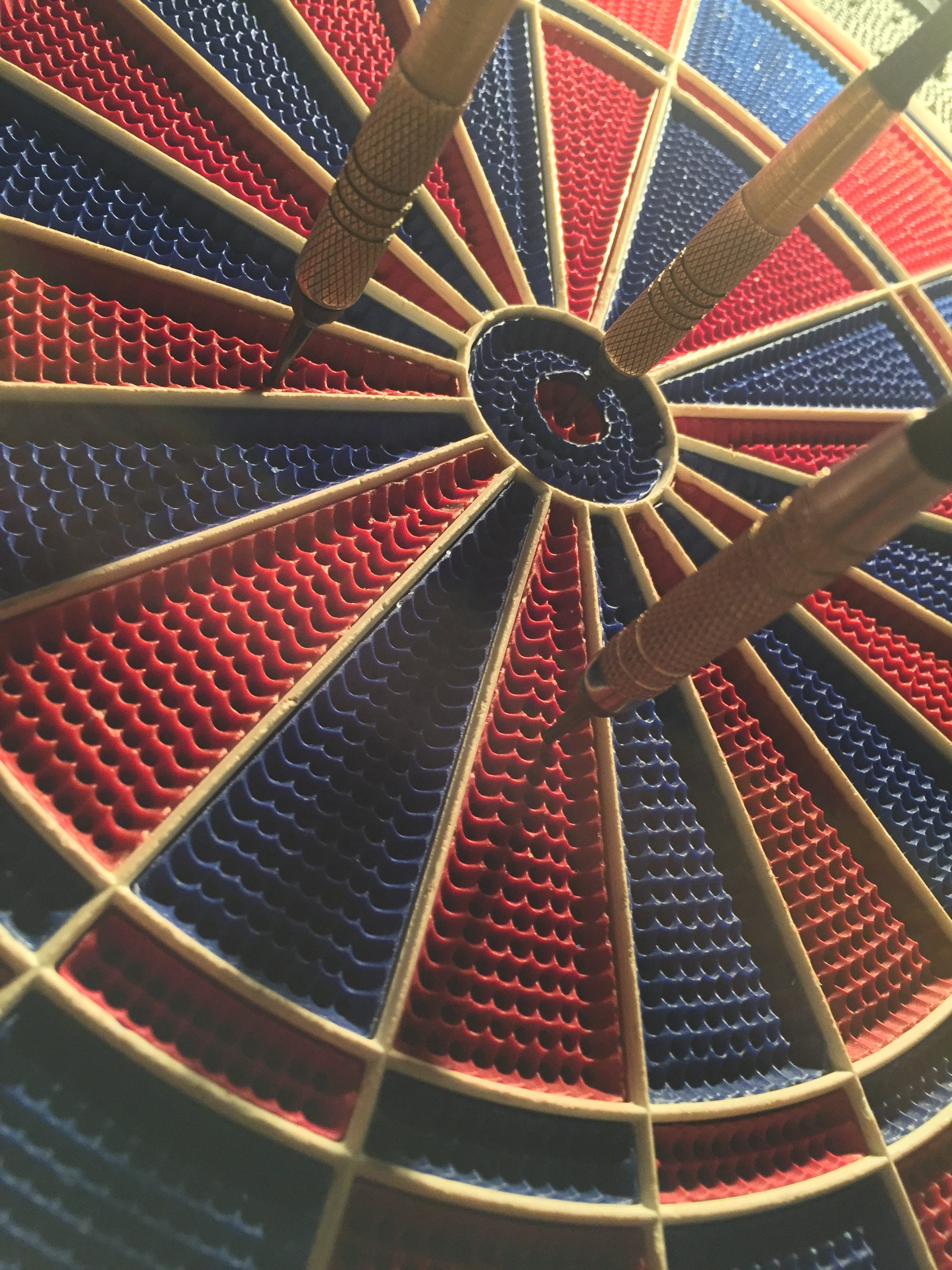 dartboard, design, bright, game, round, arrow, shape, sport, directly below, throw, decoration, ceiling, indoors, 2K, board, no people, large group of objects, Phone HD Wallpaper