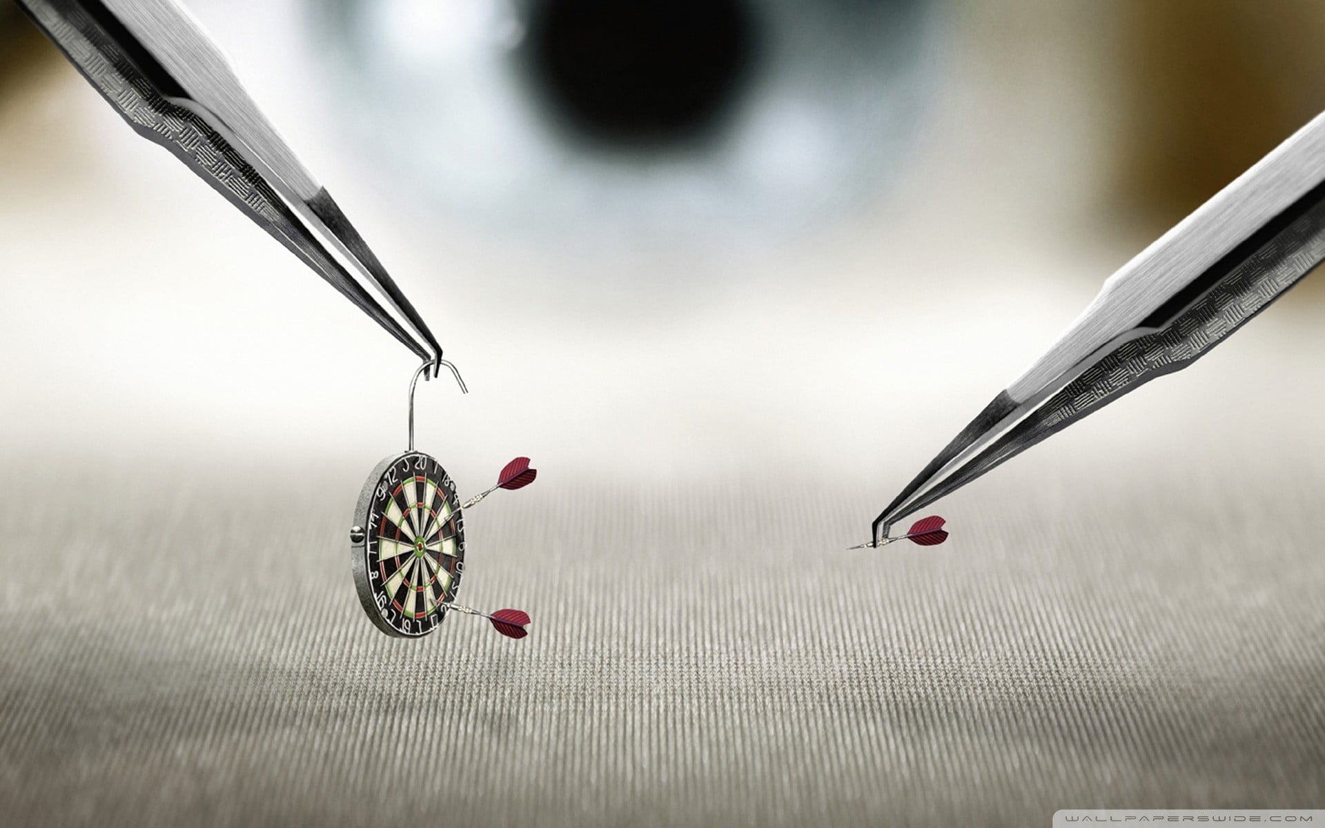 gray, two, tweezers, concepts, macro, art and craft, backgrounds, close-up, still life, eyes, focus on foreground, indoors, symbol, white, board, darts, HD Wallpaper