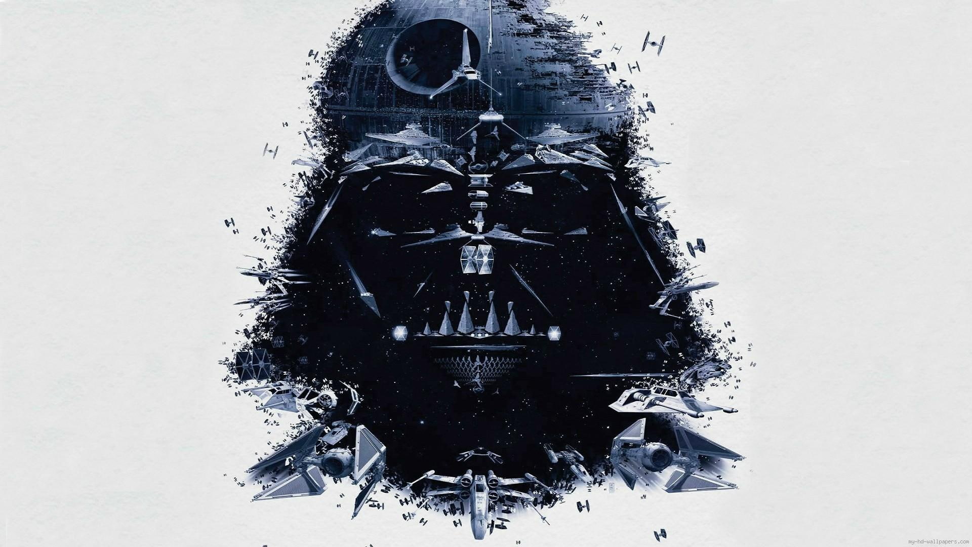 dark, movie, star wars, 1080P, helmet, graphic, vader, dart, vador, painting, dark vador, HD Wallpaper