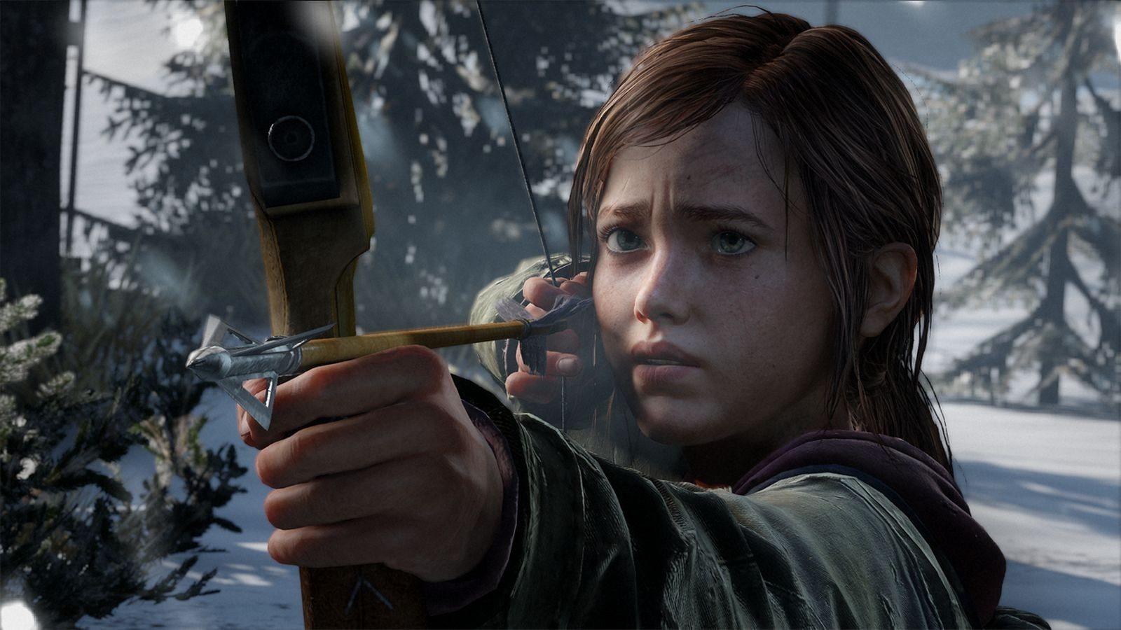 video games, 720P, bow and arrow, apocalyptic, archery, Ellie, winter, The Last of Us, HD Wallpaper