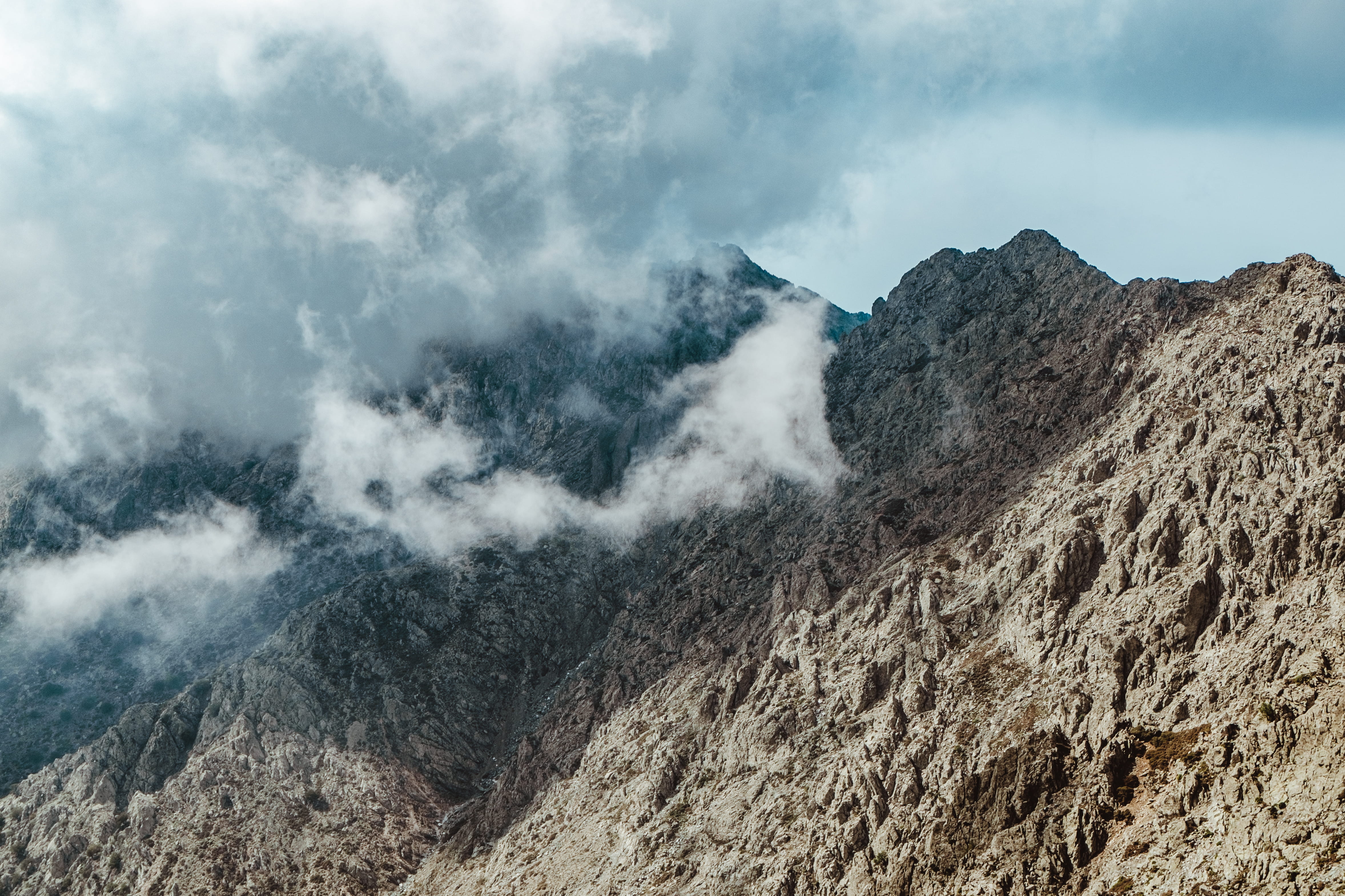 geology, mountain peak, fengari, fujifilm xt10, no people, terrain, hard, day, rock, difficult, photography, tranquil scene, blue sky, clouds, formation, HD Wallpaper