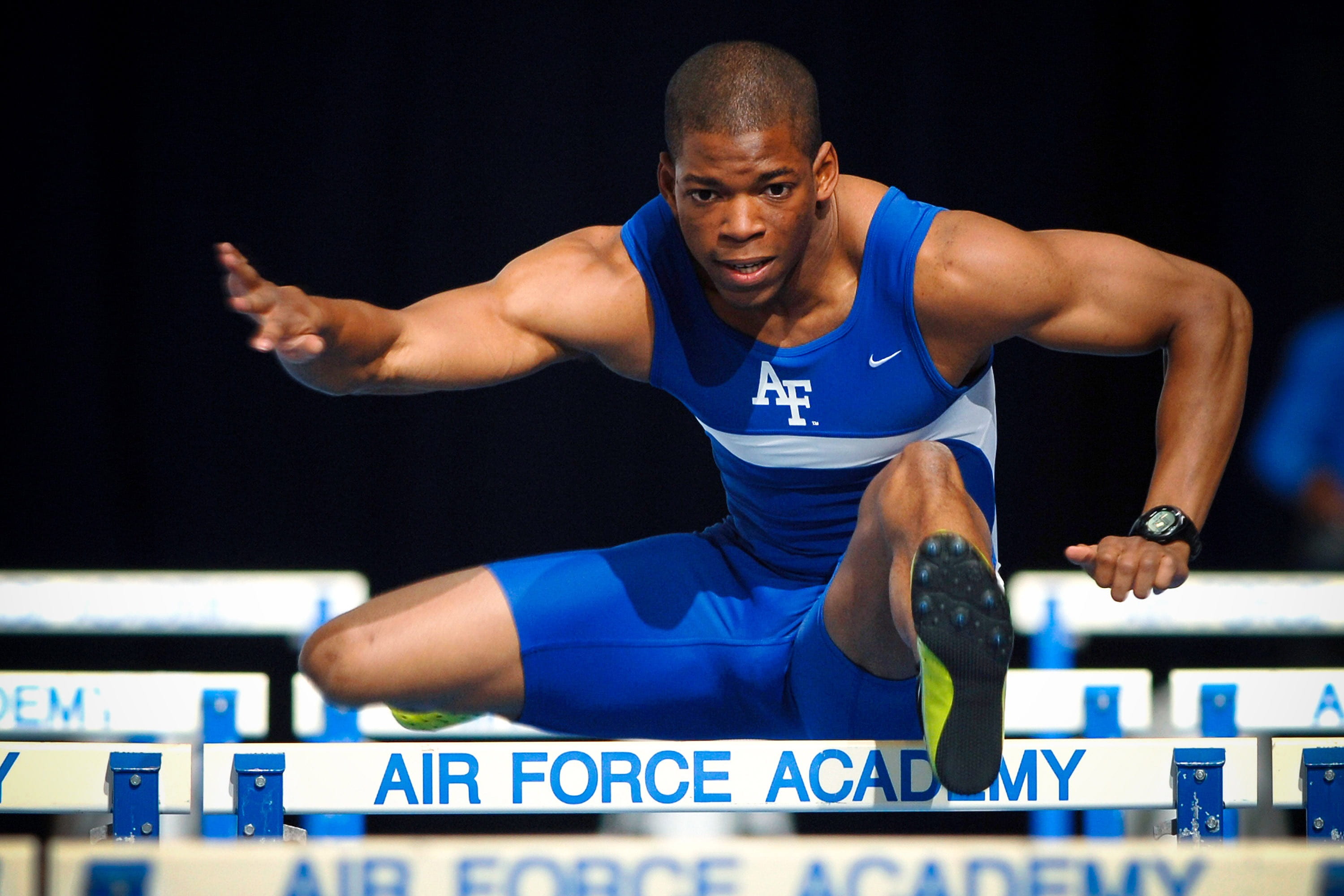 aggression, track and field, young adult, suit, jumping, wearing, colorado, meet, nike, concentration, high hurdles, sport, adult, one person, exercising, HD Wallpaper