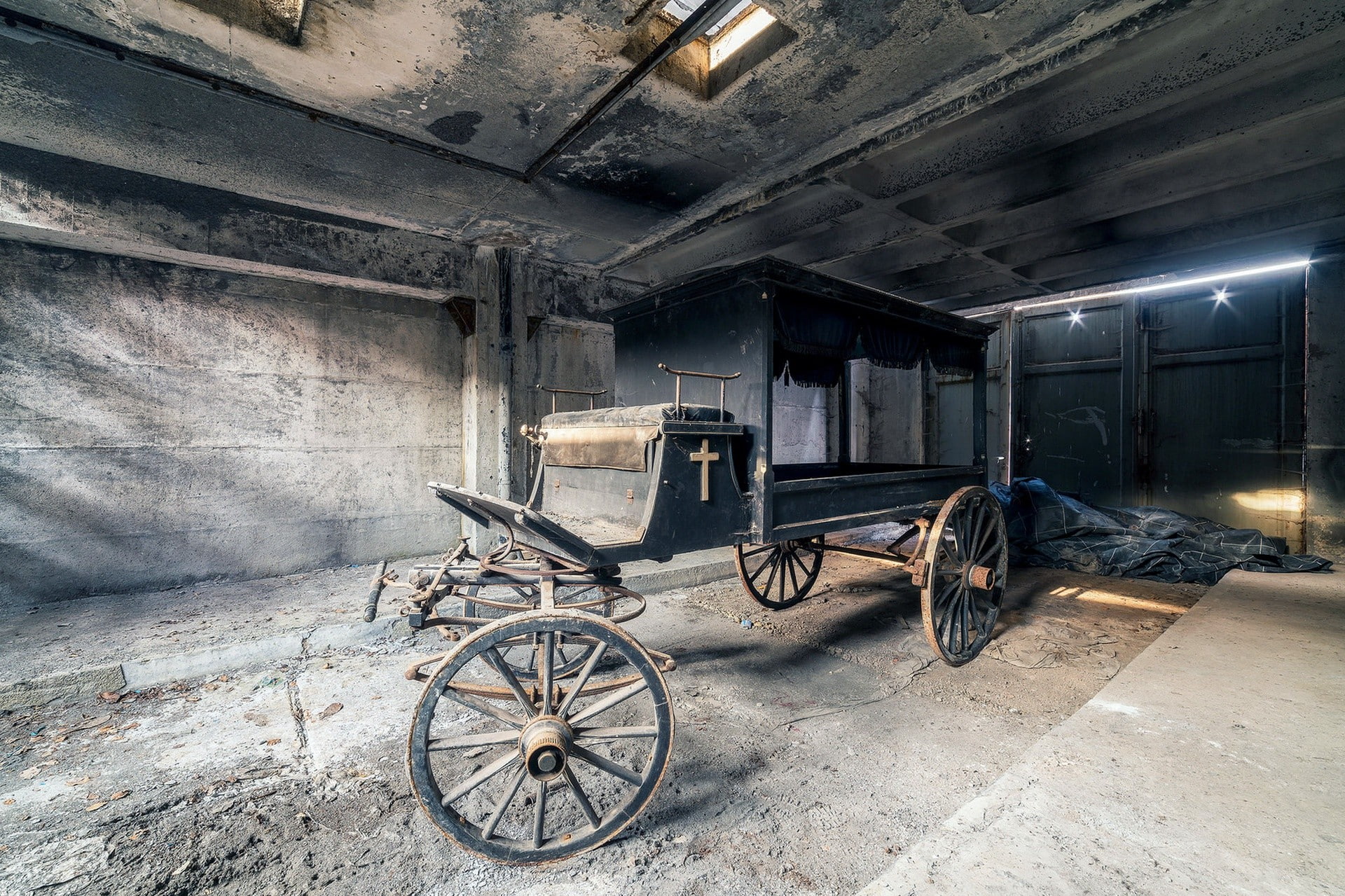 1080P, vintage, Horse Drawn Vehicles, old, vehicle, Hearse, HD Wallpaper