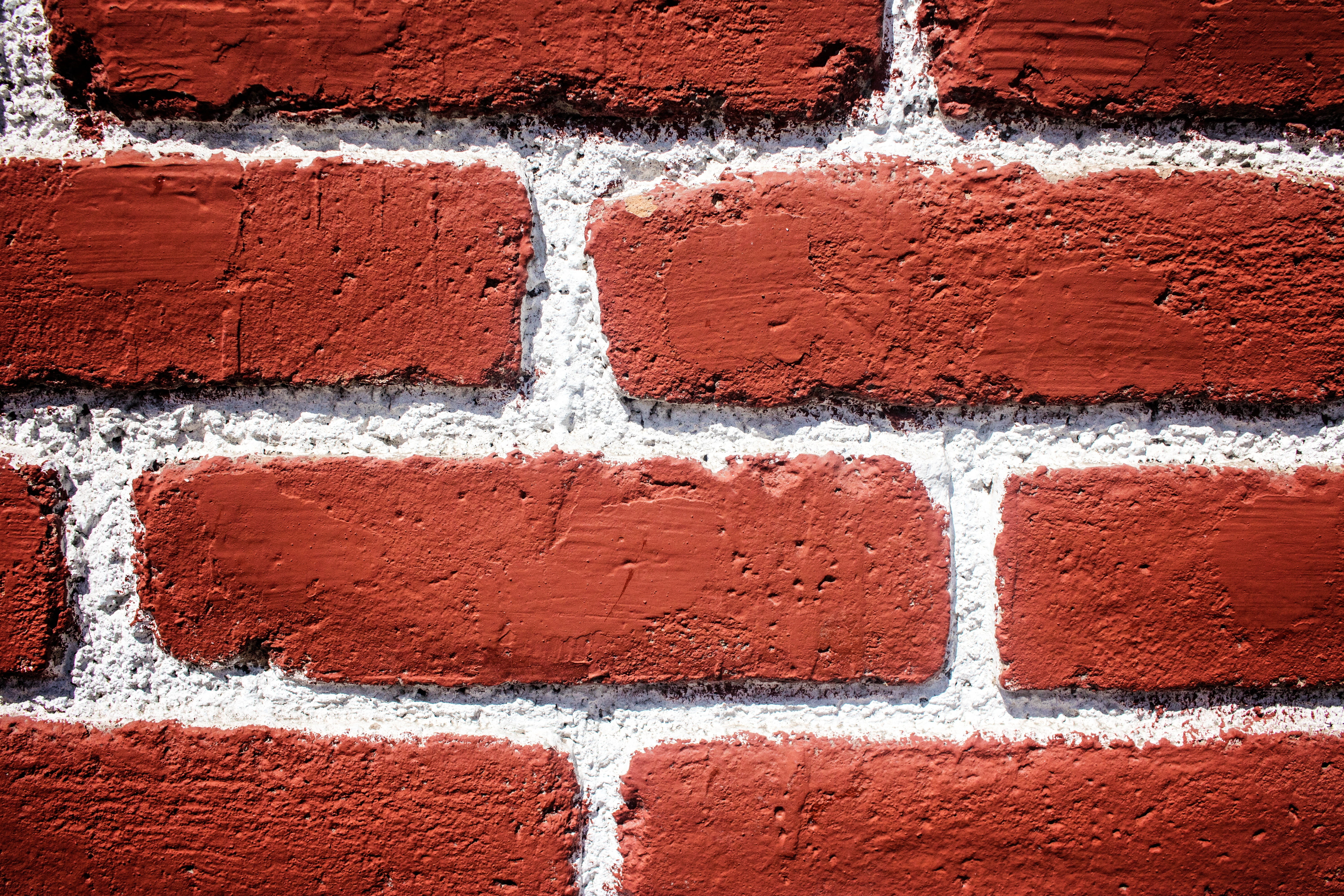 paint, built Structure, concrete, brick, 5K, rough, red, brown, cracked, wall - Building Feature, white color, backdrop, backgrounds, multi colored, brick Wall, HD Wallpaper