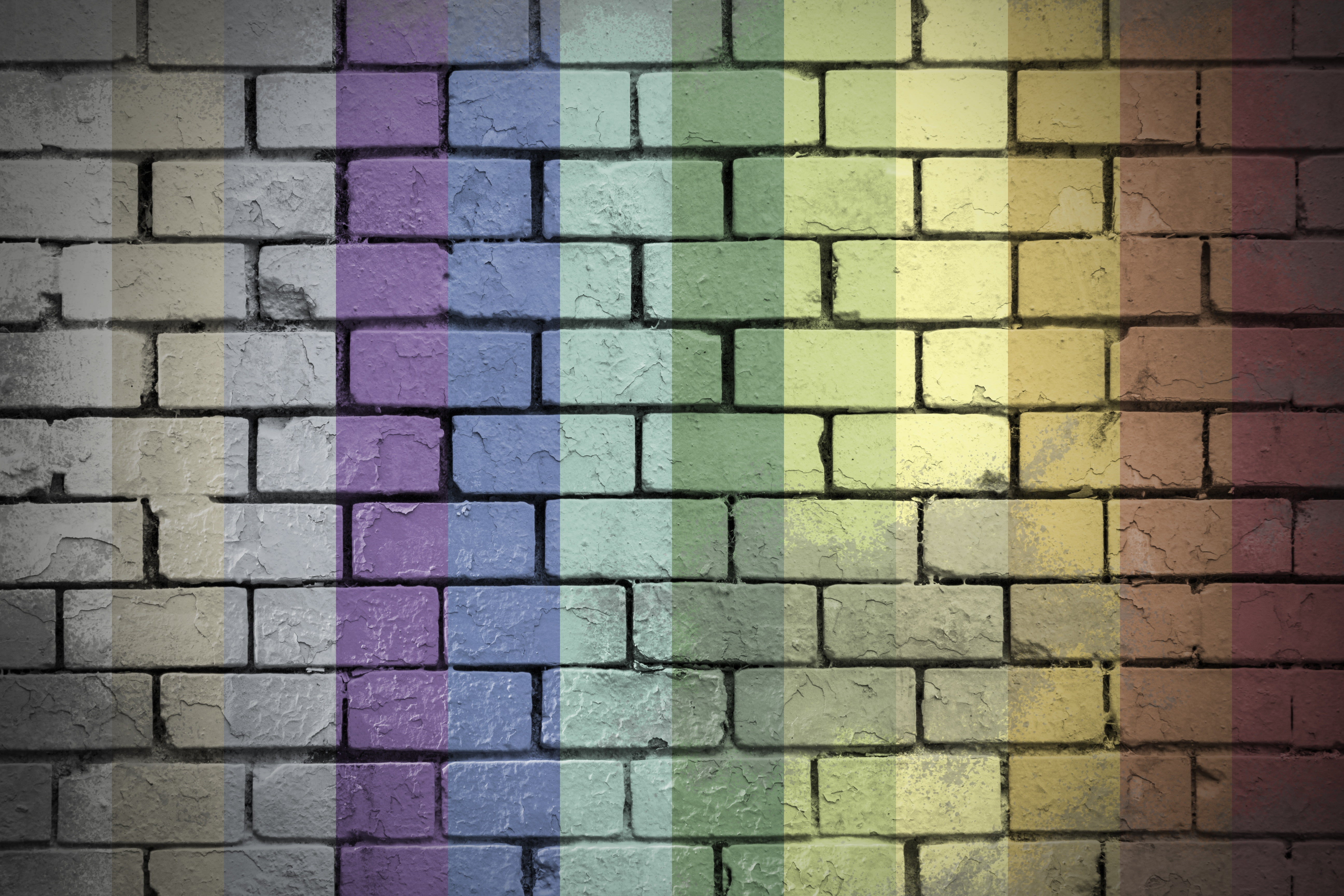 multicolored, cement, abstract, old, dirty, flooring, close-up, textured, outdoors, multi colored, brick, material, brickwork, rainbow, backdrop, pattern, HD Wallpaper