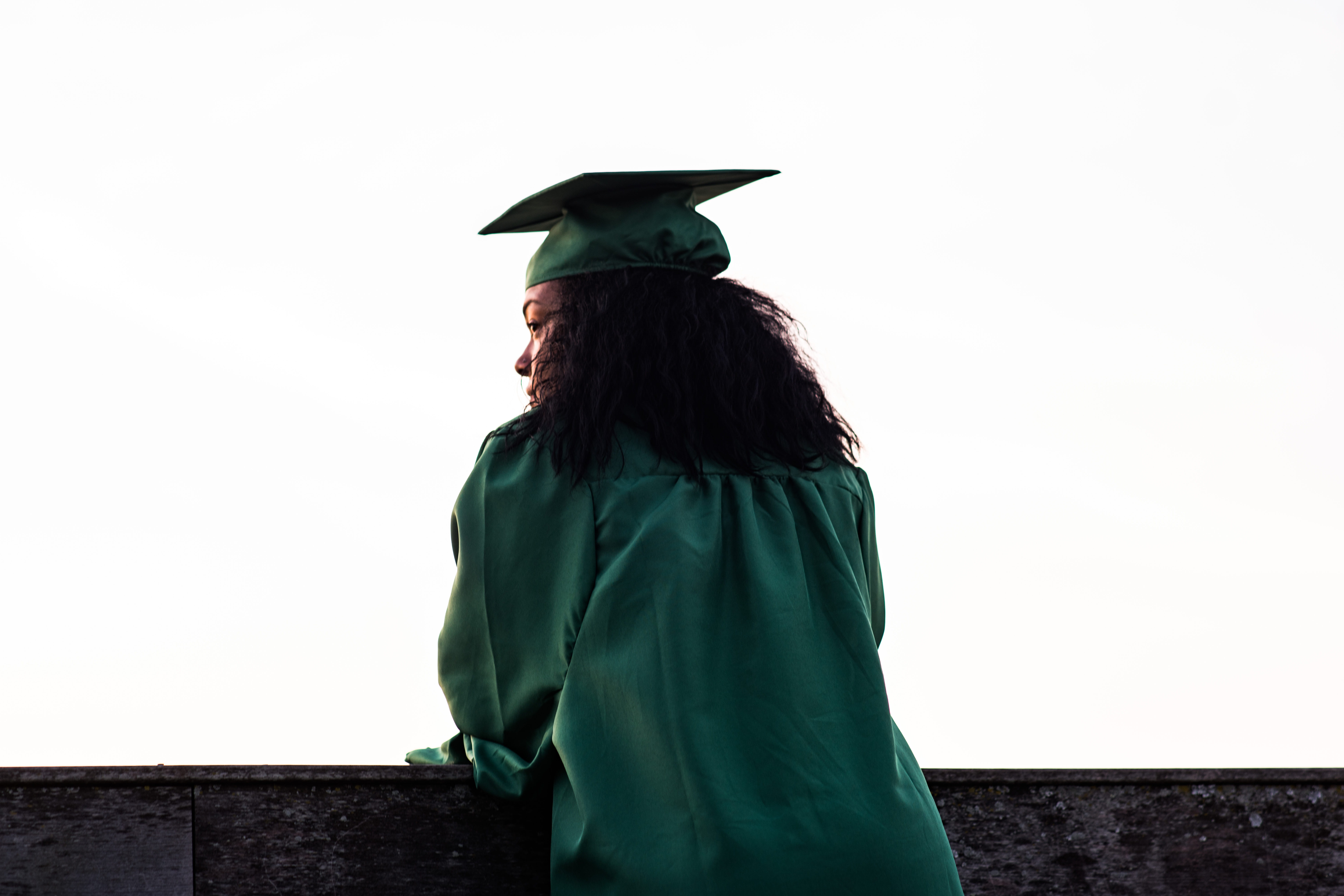 woman, hair, clothing, girl, wearing, terrace, portrait, copy space, person, success, human hair, celebration, young, hat, adult, emotion, college, women, HD Wallpaper