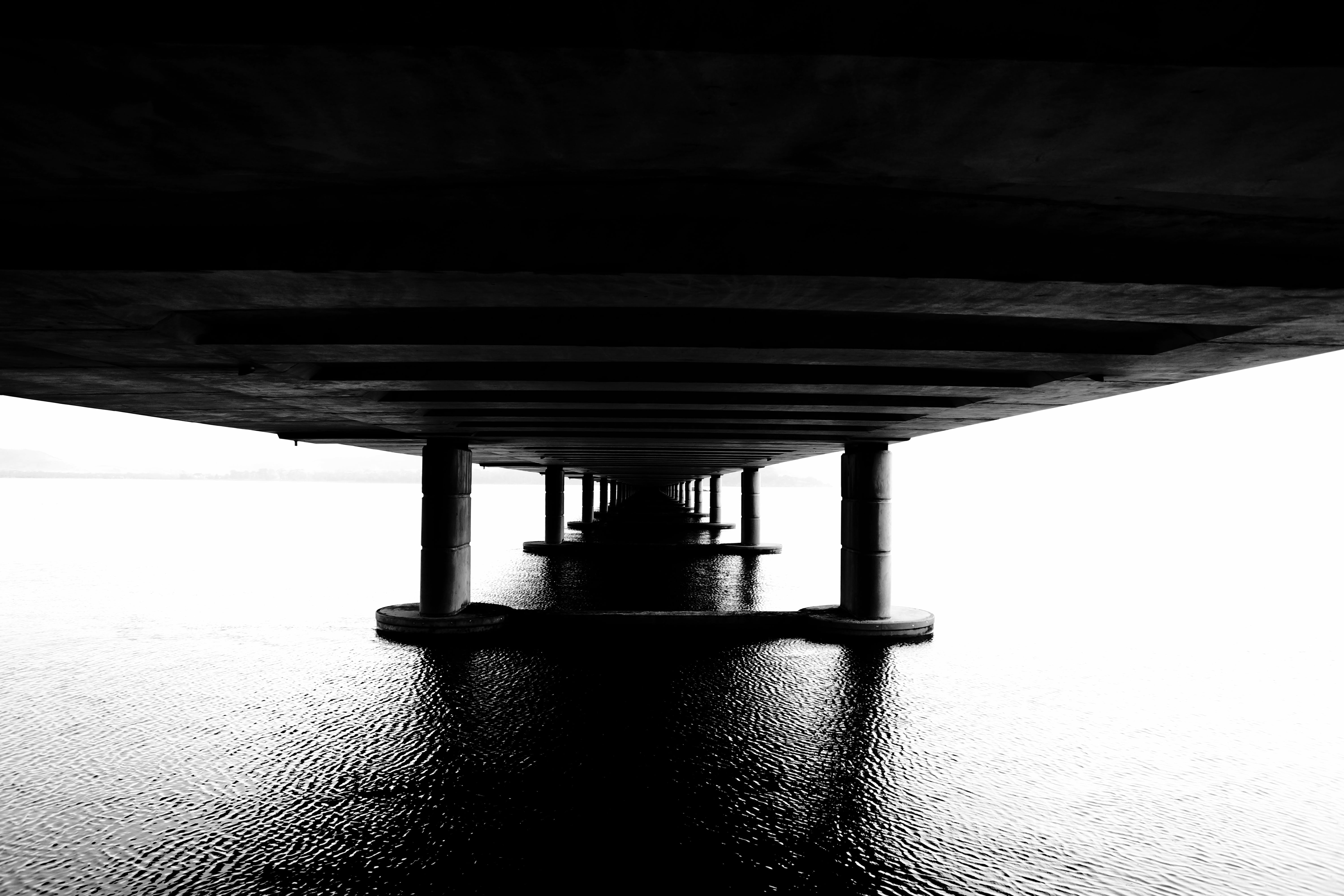 infrastructure, low angle view, concrete, architecture, diminishing perspective, brown, scene, below, motivation, achieve, no people, road, life, dock, HD Wallpaper