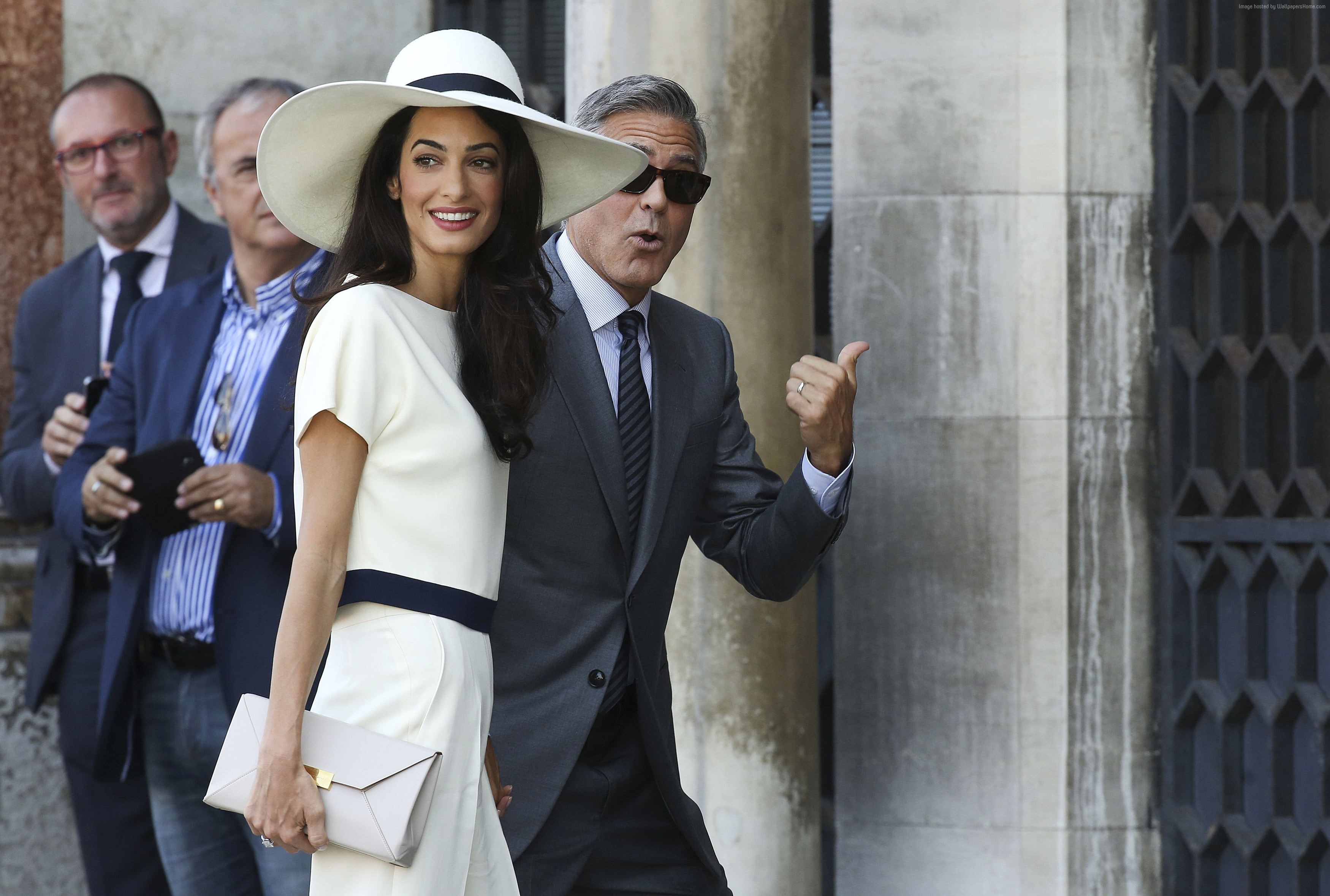 actor, Amal Alamuddin, George Clooney, lawyer, 2K, wedding, Most Popular Celebs in 2015, HD Wallpaper