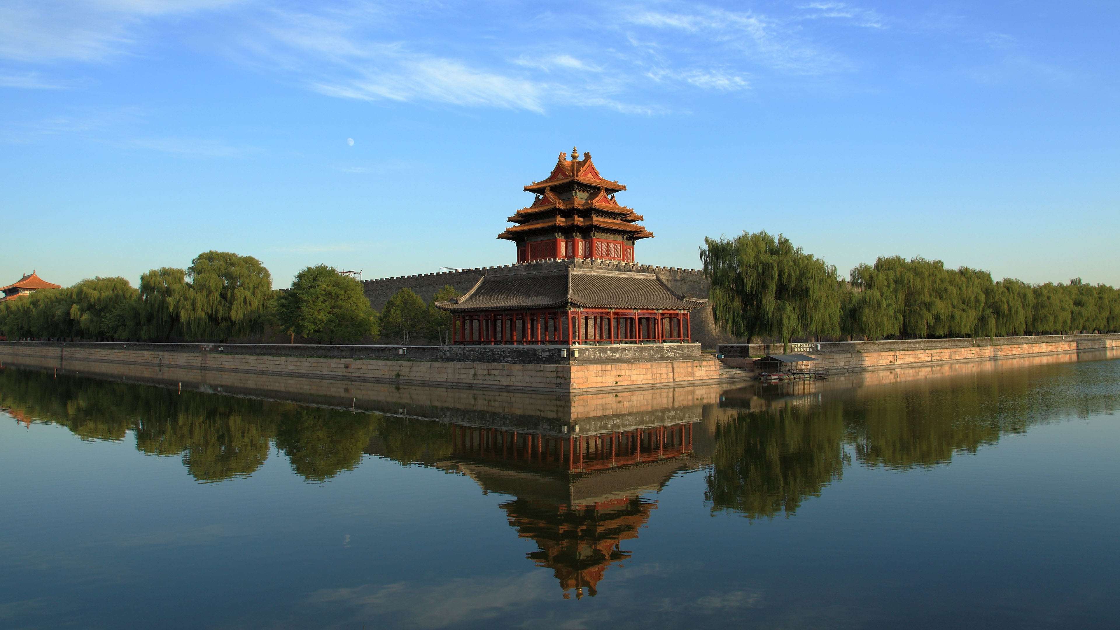 sky, travel, the scenery, palace, 4K, architecture, tourism, reflection, outdoors, blue, the national palace museum, turret, the past, museum, National Palace Museum, HD Wallpaper
