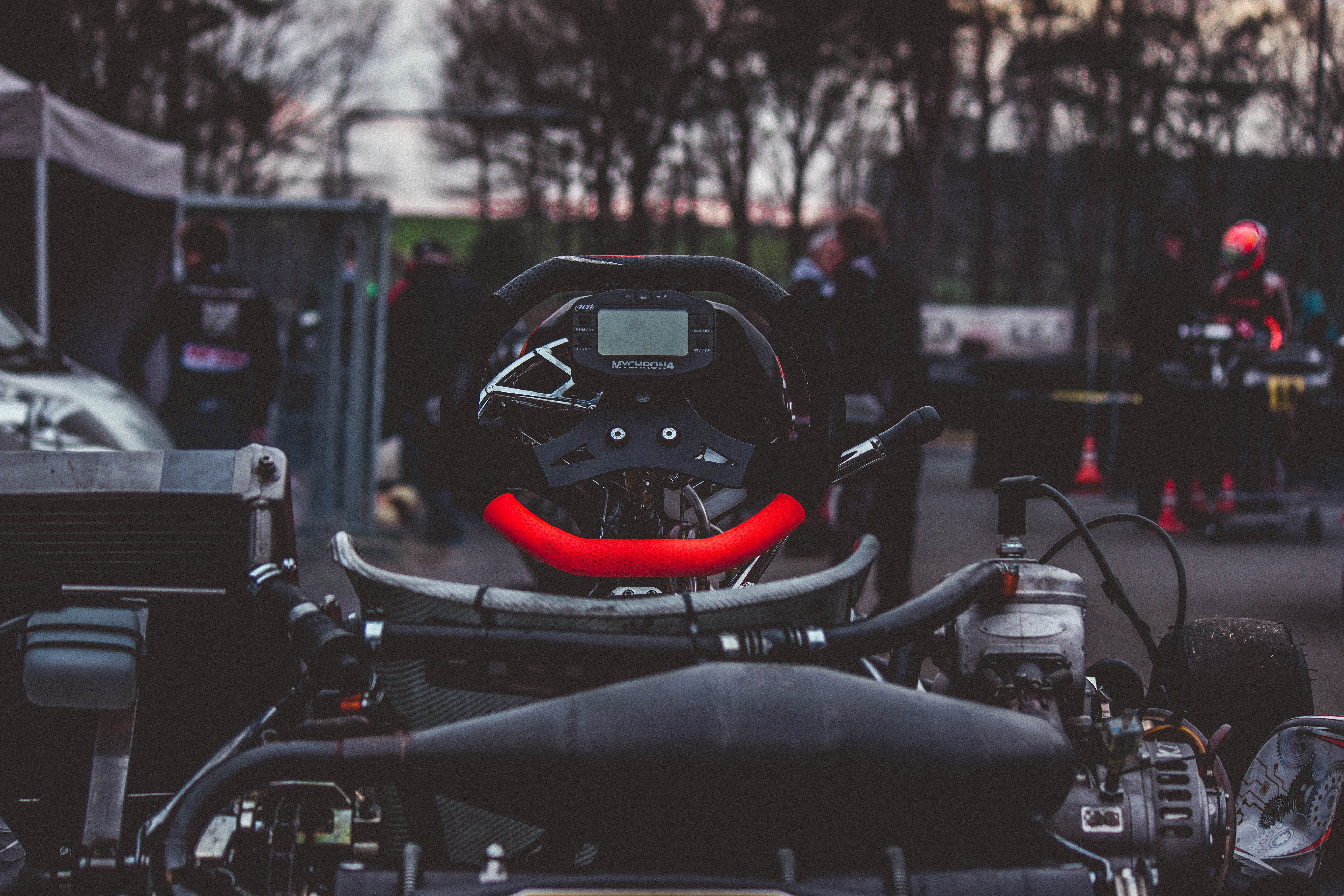 close-up, steering, crash helmet, photo, crg, incidental people, motor vehicle, city, maranello, sport, crg gokart, bicycle, car, day, orange, helmet, quick, HD Wallpaper