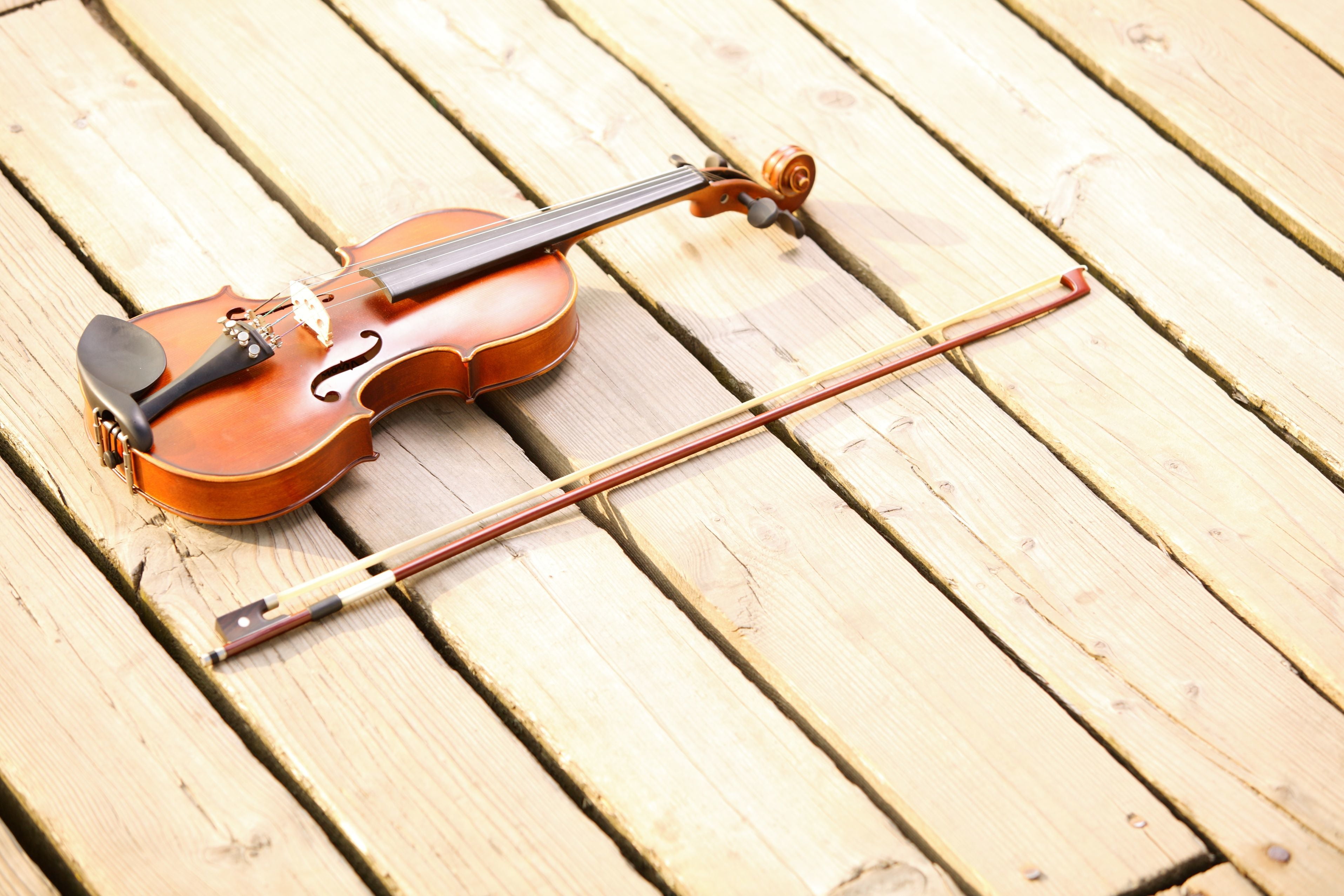 musical instrument, full screen, HD, high angle view, flooring, Board, musical instrument string, 2K, string instrument, close-up, HD Wallpaper