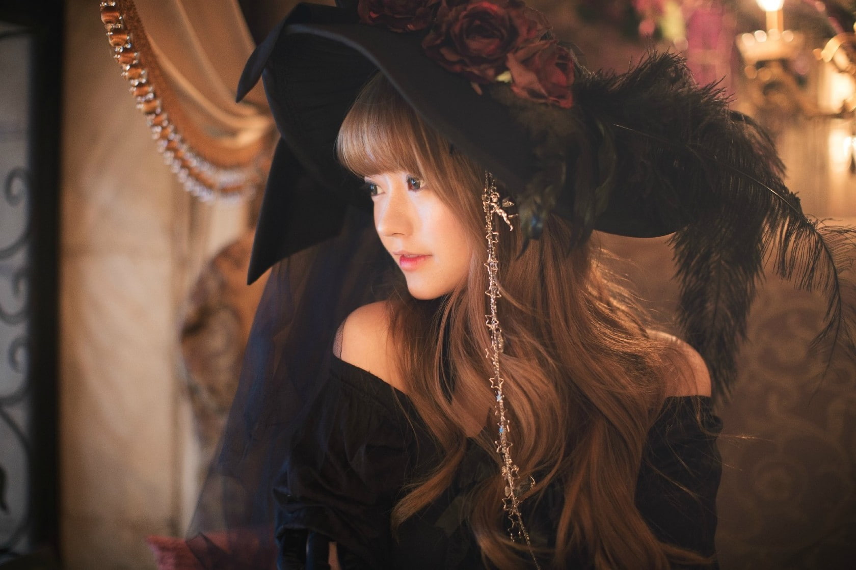 model, Yurisa Chan, women, 720P, Gothic, Korean, HD Wallpaper
