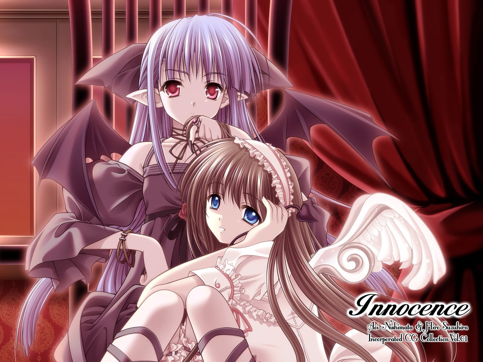 Shuffle!, anime, Lisianthus Eustoma, 720P, wings, Nerine, HD Wallpaper