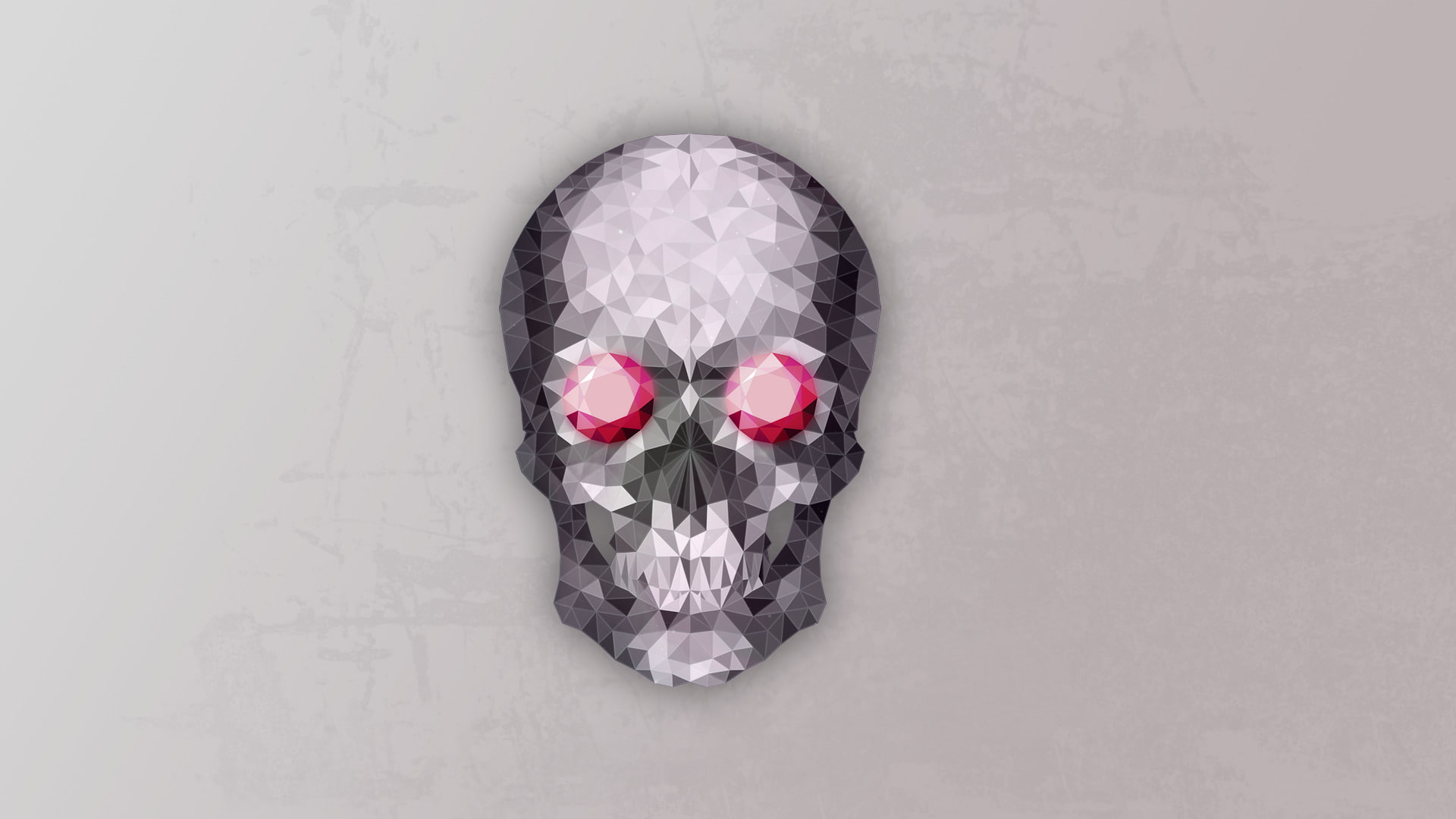 x, digital, Low Poly, actresses, skull, simple background, background, hd, people, digital art, artwork, 1080P, poly, art, 1920x1080 px, px, simple, low, HD Wallpaper