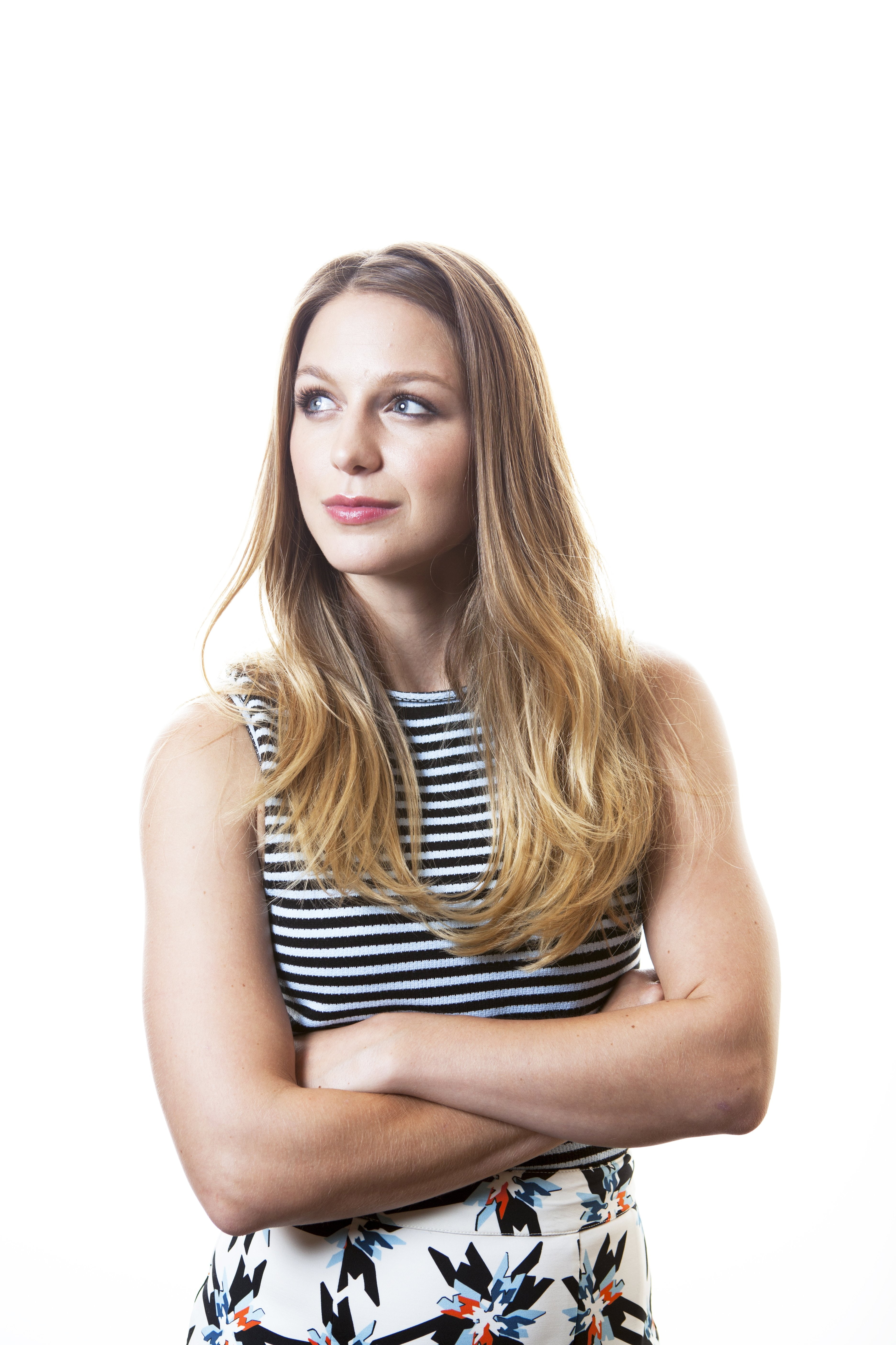cut out, adolescence, making a face, women, fashion, hair, hairstyle, 5K, frustration, studio shot, long hair, beauty, waist up, beautiful woman, Melissa Benoist, Phone HD Wallpaper