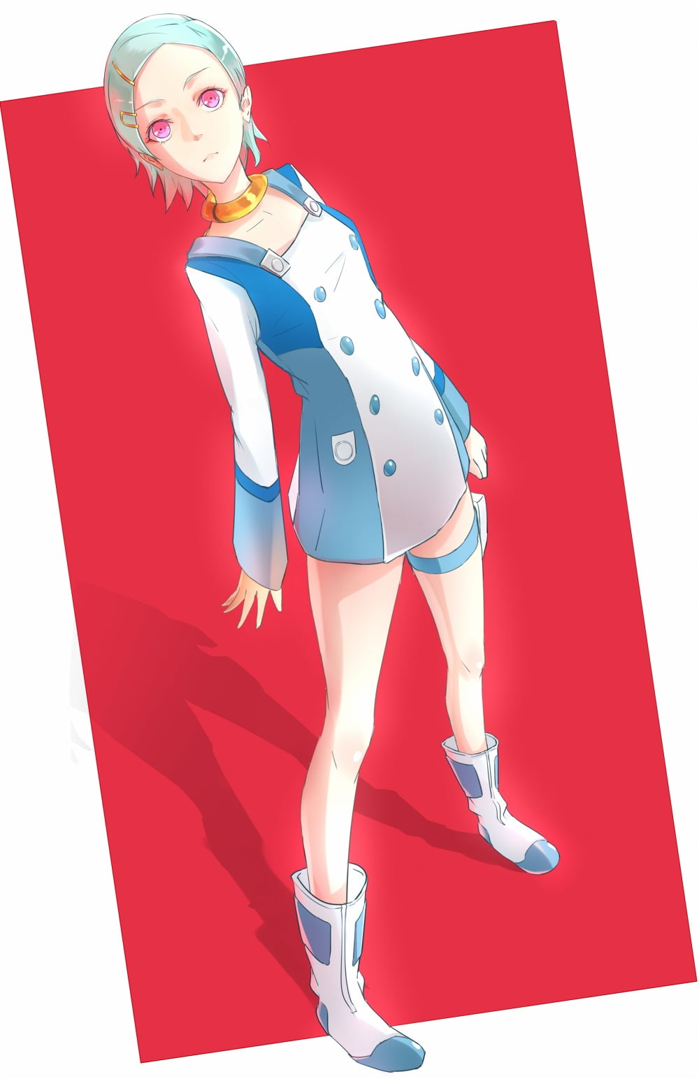 females, Eureka Seven, fashion, young women, anime girls, young adult, beautiful woman, clothing, women, Eureka (character), portrait, adult, red, uniform, Phone HD Wallpaper