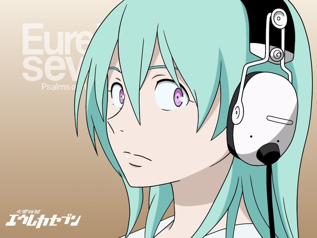 headphones, anime, 480P, Eureka (character), anime girls, Eureka Seven, HD Wallpaper