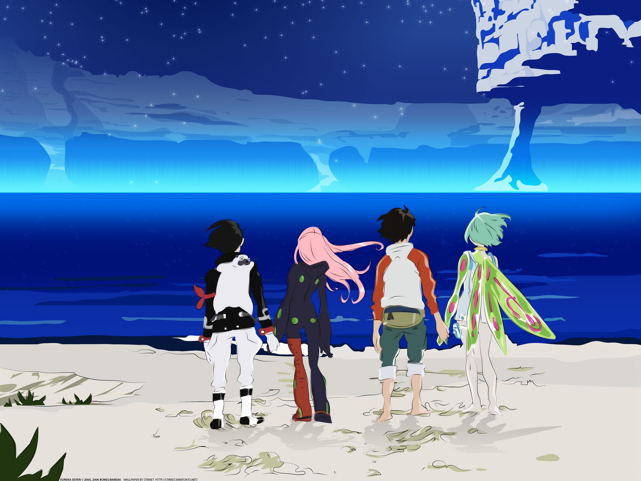 people, Anemone, sea, men, real people, bonding, Eureka Seven, 1080P, lifestyles, Dominic Sorel, full length, rear view, Thurston Renton, group of people, HD Wallpaper