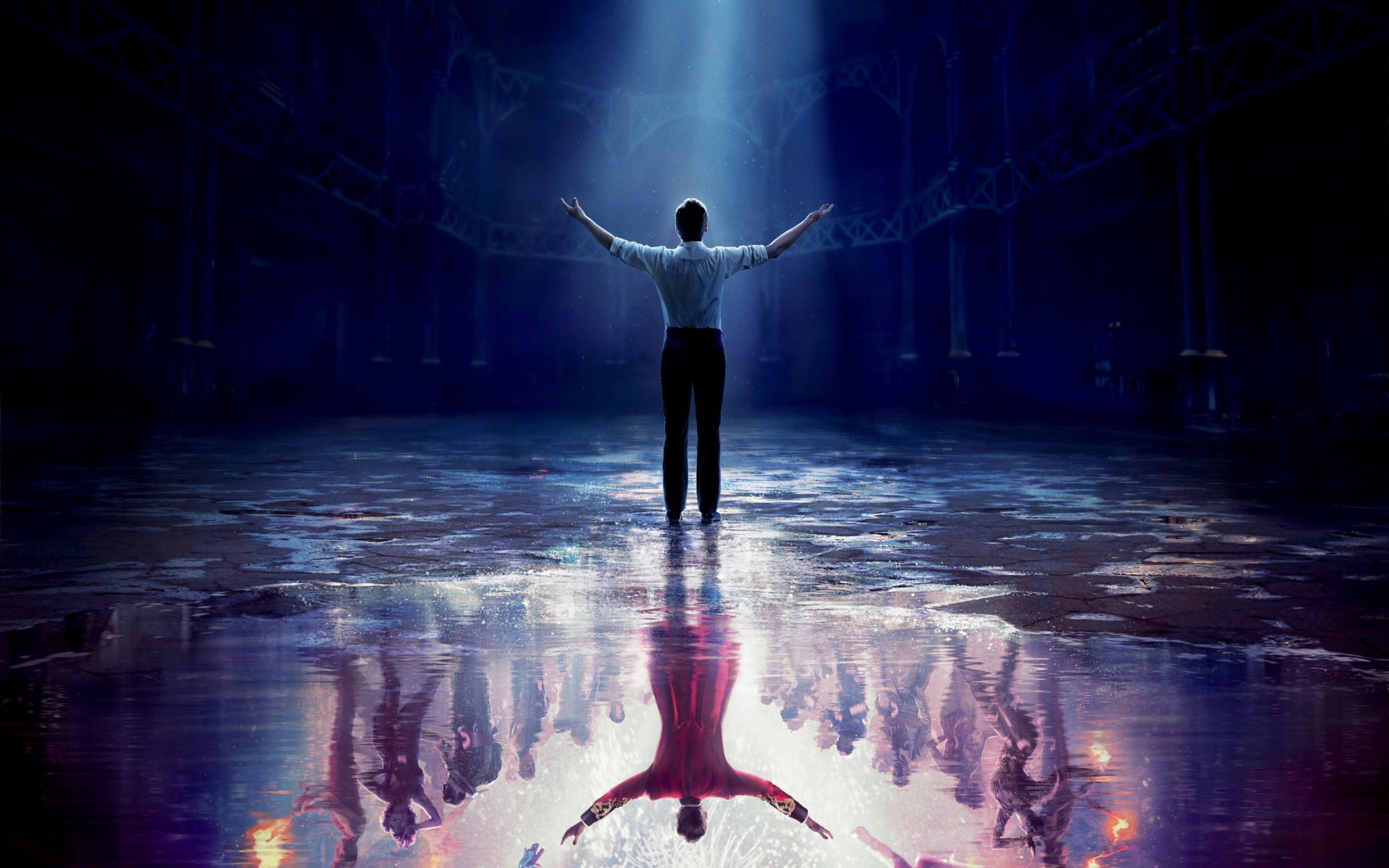 healthy lifestyle, stage, lifestyles, nature, illuminated, limb, posture, rear view, showman, 2K, reflection, one person, arms raised, arms outstretched, HD Wallpaper