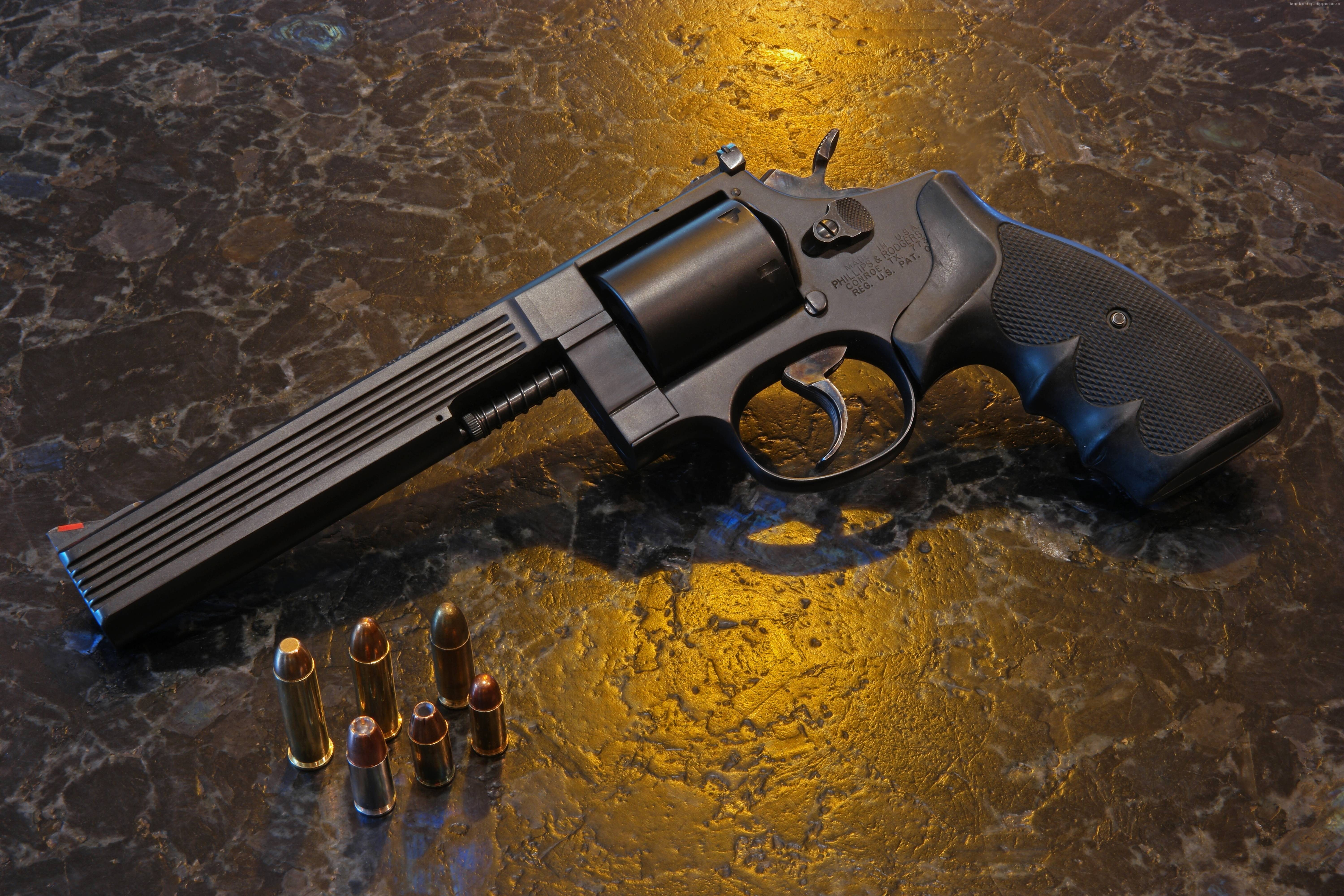 indoors, revolver, 5K, warning sign, metal, conflict, ammunition, communication, high angle view, no people, risk, weapon, violence, close-up, aggression, HD Wallpaper