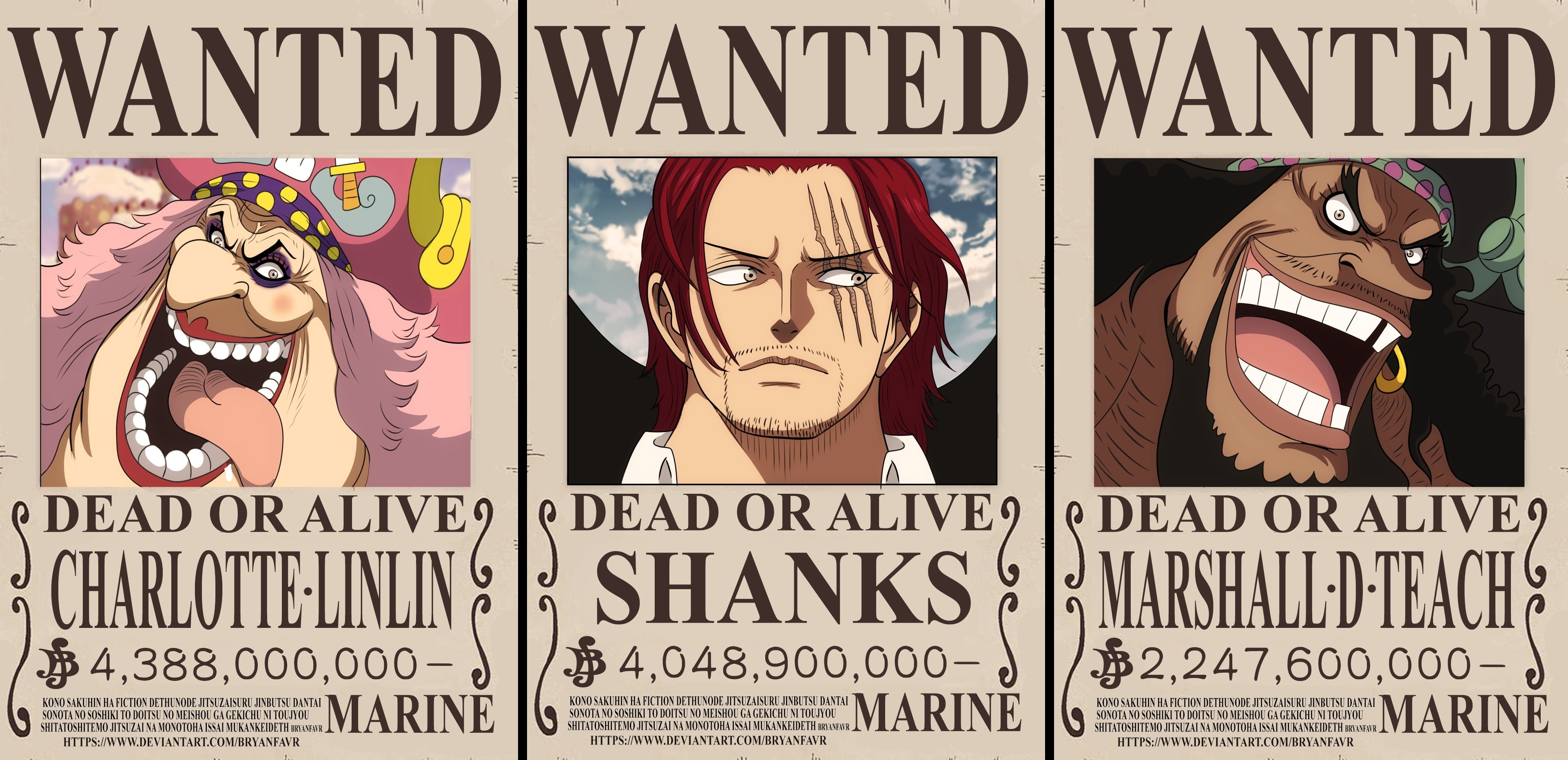 Marshall D. Teach, Shanks (One Piece), One Piece, Charlotte Linlin, 4K, HD Wallpaper