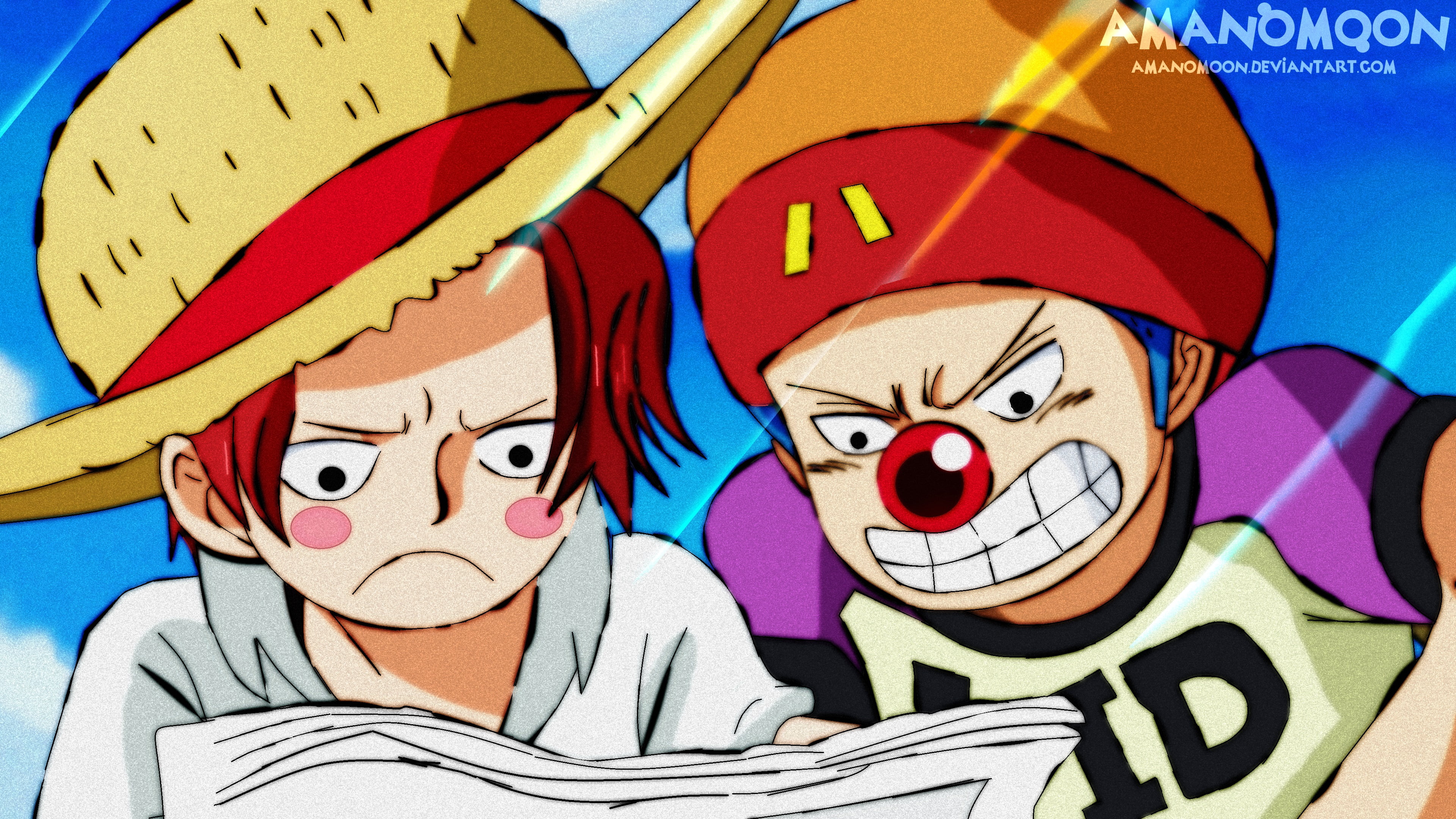 One Piece, 4K, Buggy (One Piece), Shanks (One Piece), HD Wallpaper
