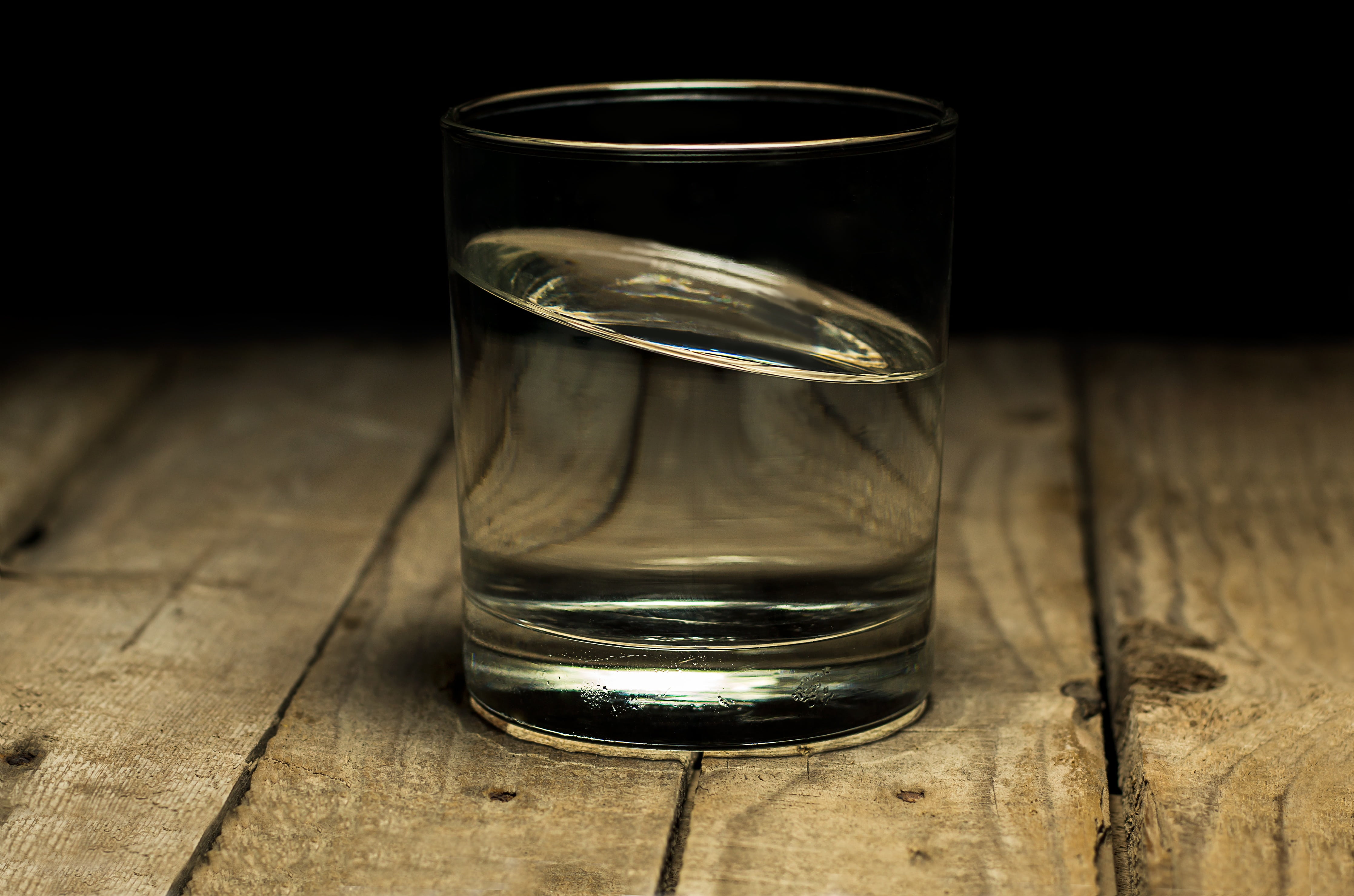 peaceful, drink, wooden, drinking glass, studio shot, through, close-up, transparent, glass, tilted, liquid, single object, no people, tipping, see, food and drink, HD Wallpaper