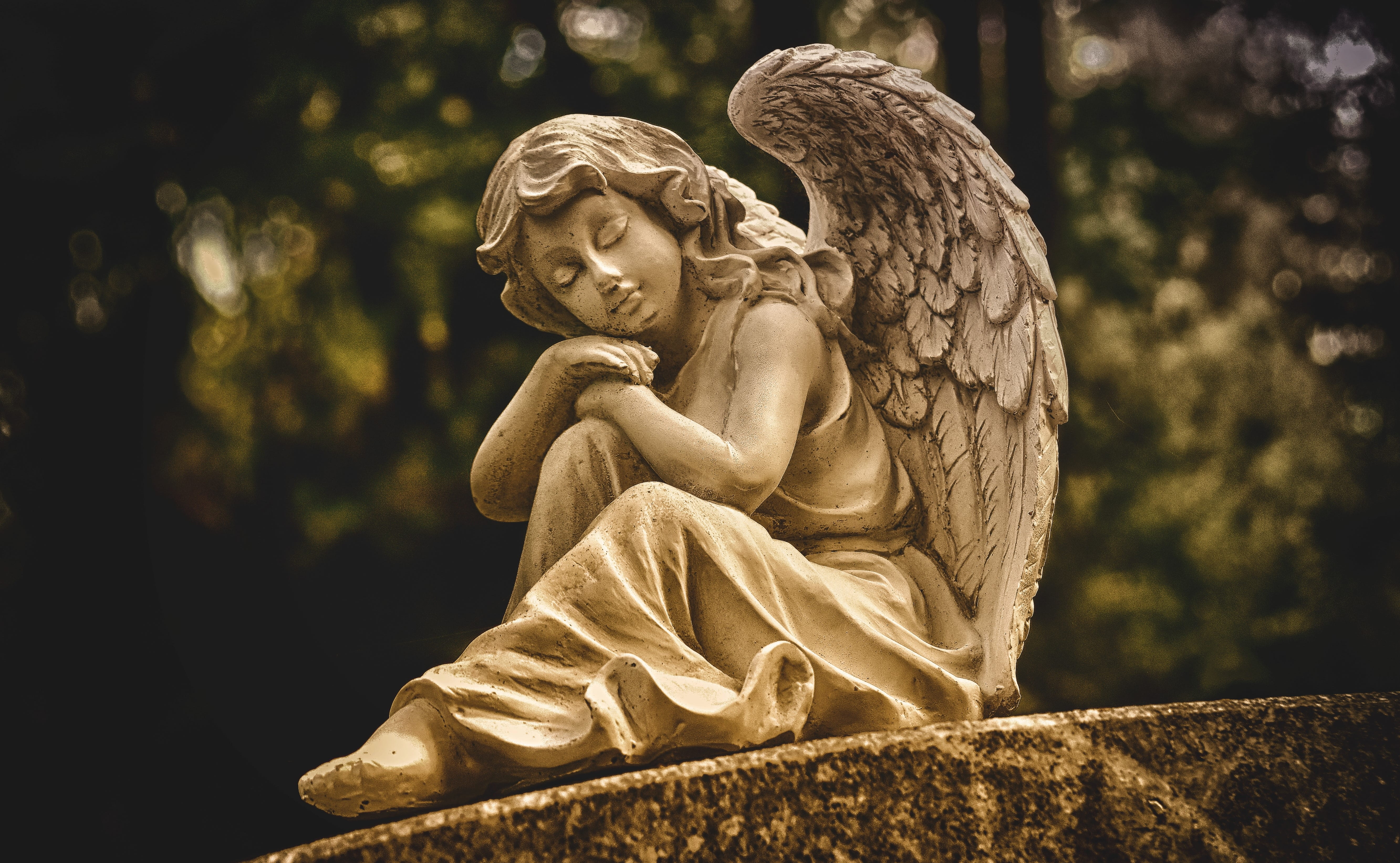 hope, statue, stone material, nature, human representation, male likeness, angel, figure, art and craft, angel figure, no people, solid, religion, faith, HD Wallpaper