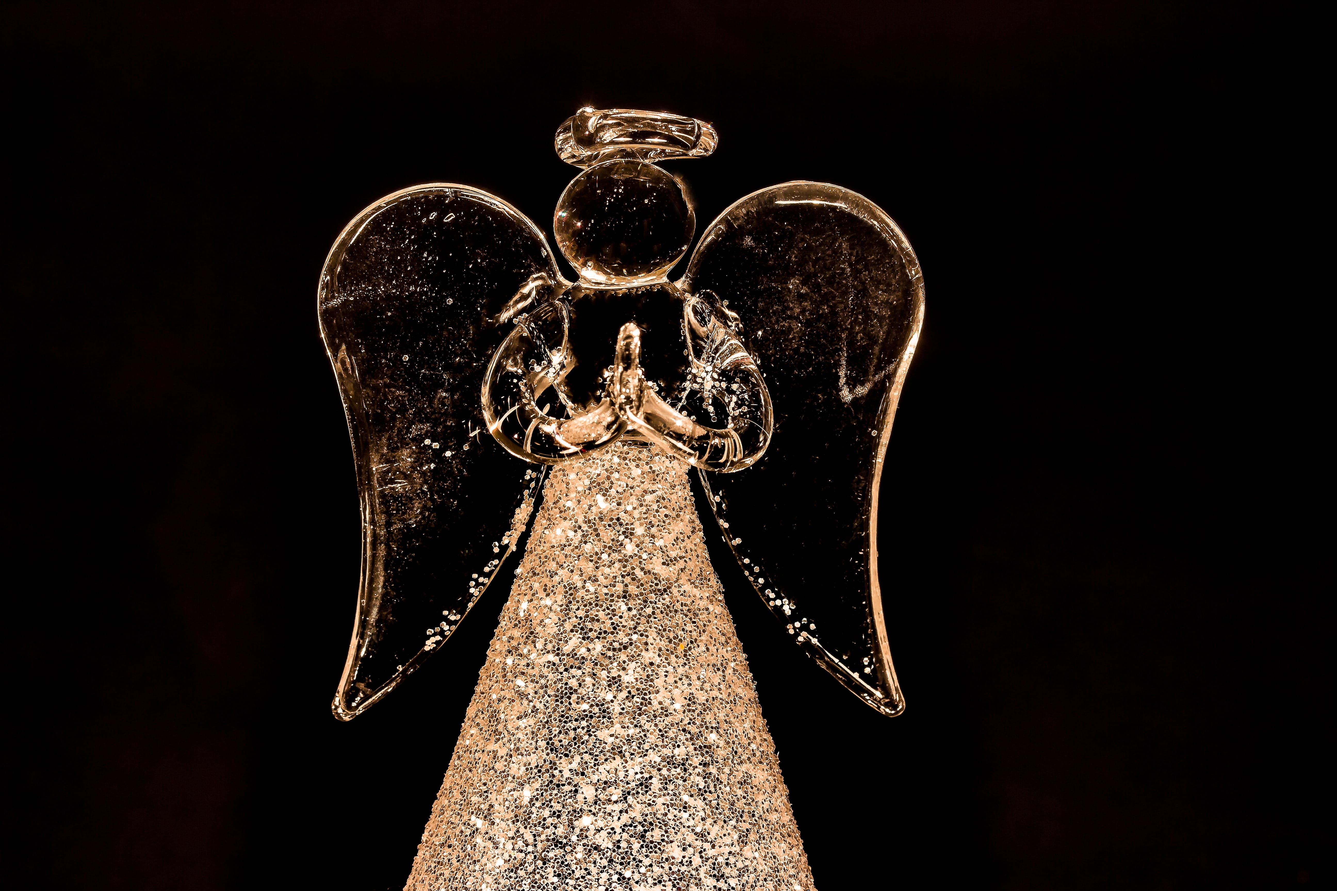 no people, crucifix, ornate, silver colored, spirituality, wing, glitter, emotion, art and craft, studio shot, photography, close-up, copy space, christmas, HD Wallpaper