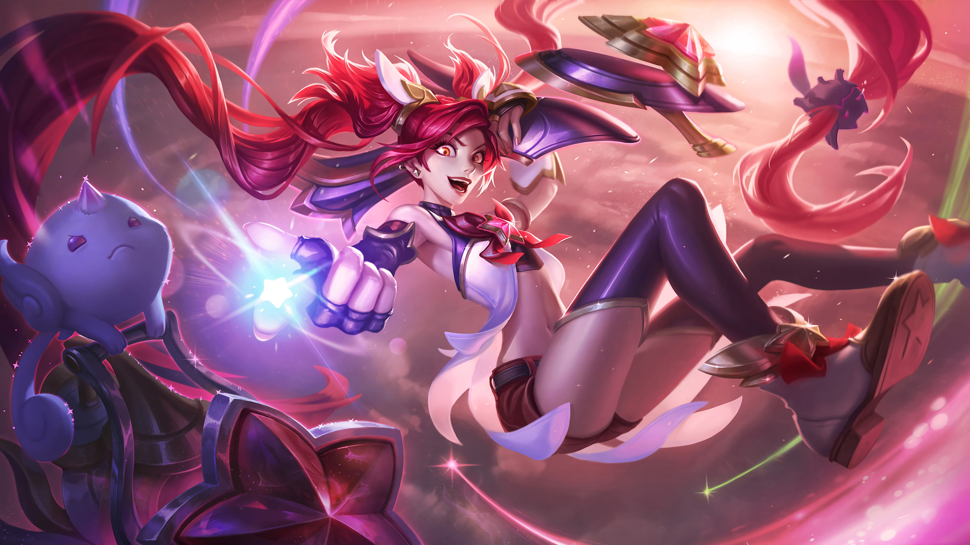 large group of objects, representation, hd, league, art, full frame, splash, variation, illuminated, close-up, jinx, day, artwork, caracters, guardian, HD Wallpaper