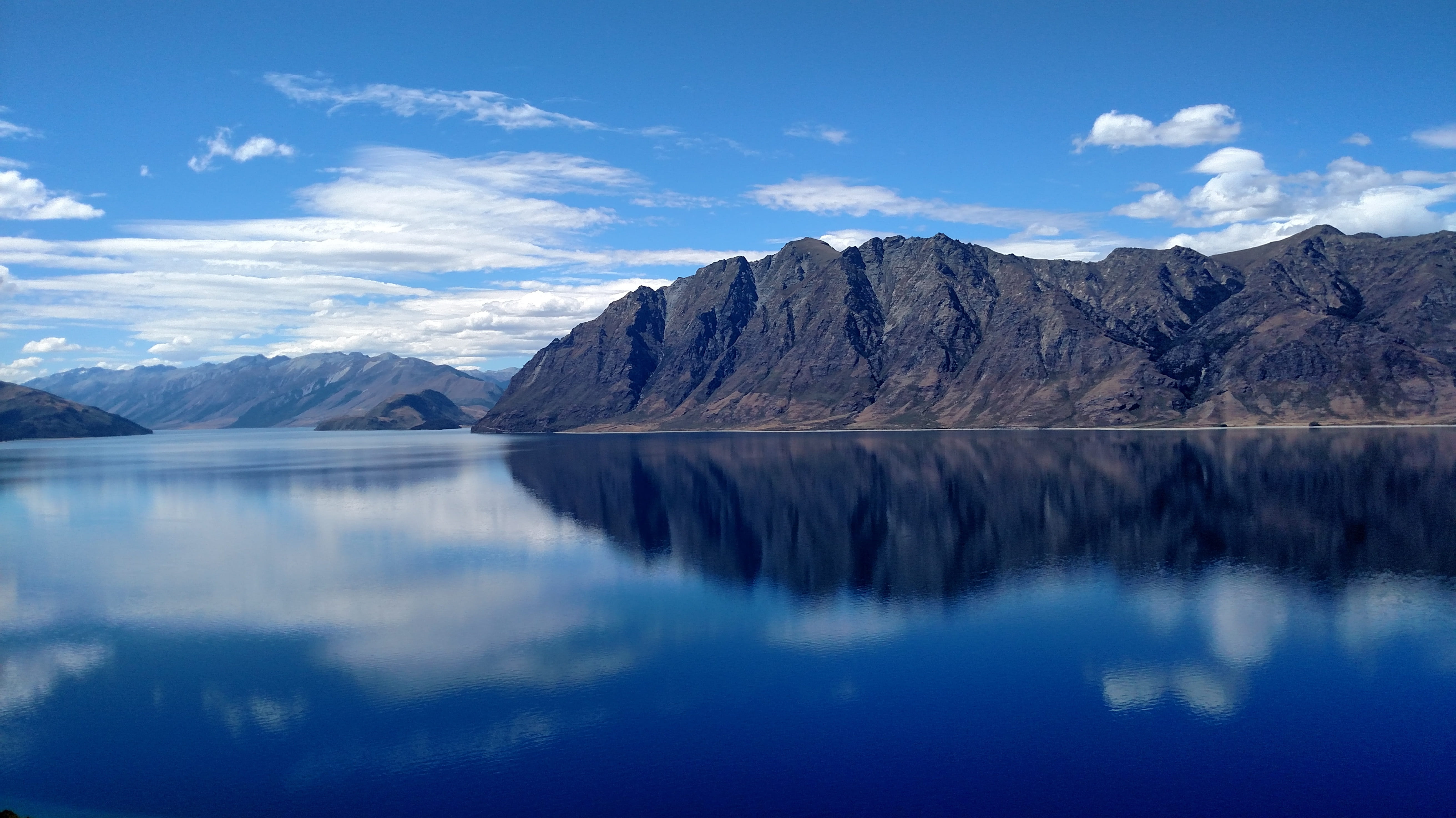 lake, blue, mountain peak, wanaka, no People, reflection, landscape, snowcapped mountain, Mirror, scenics, nature, sky, tranquility, travel, formation, HD Wallpaper