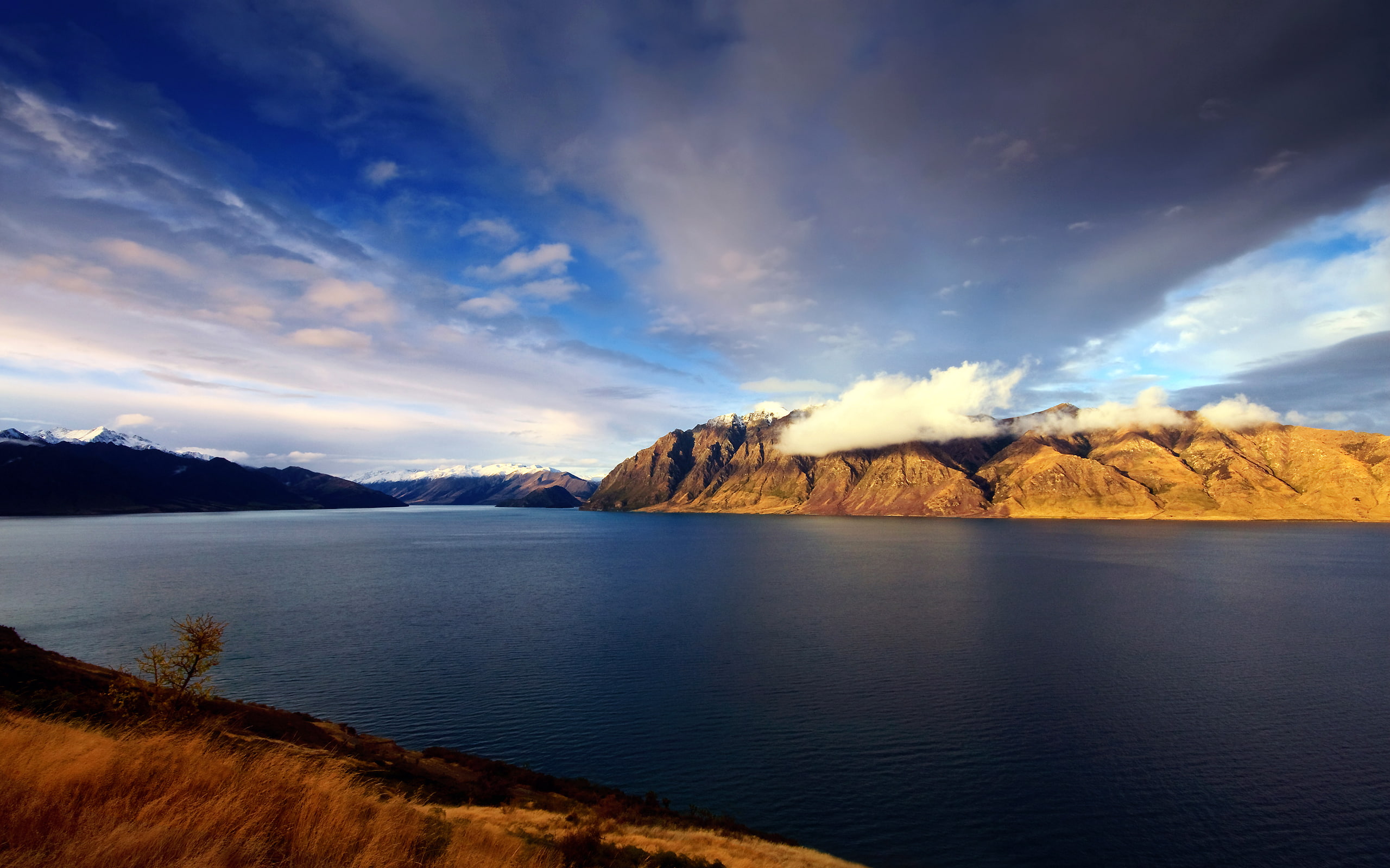 hawea, zealand, lake, 2K, new, zeal, HD Wallpaper