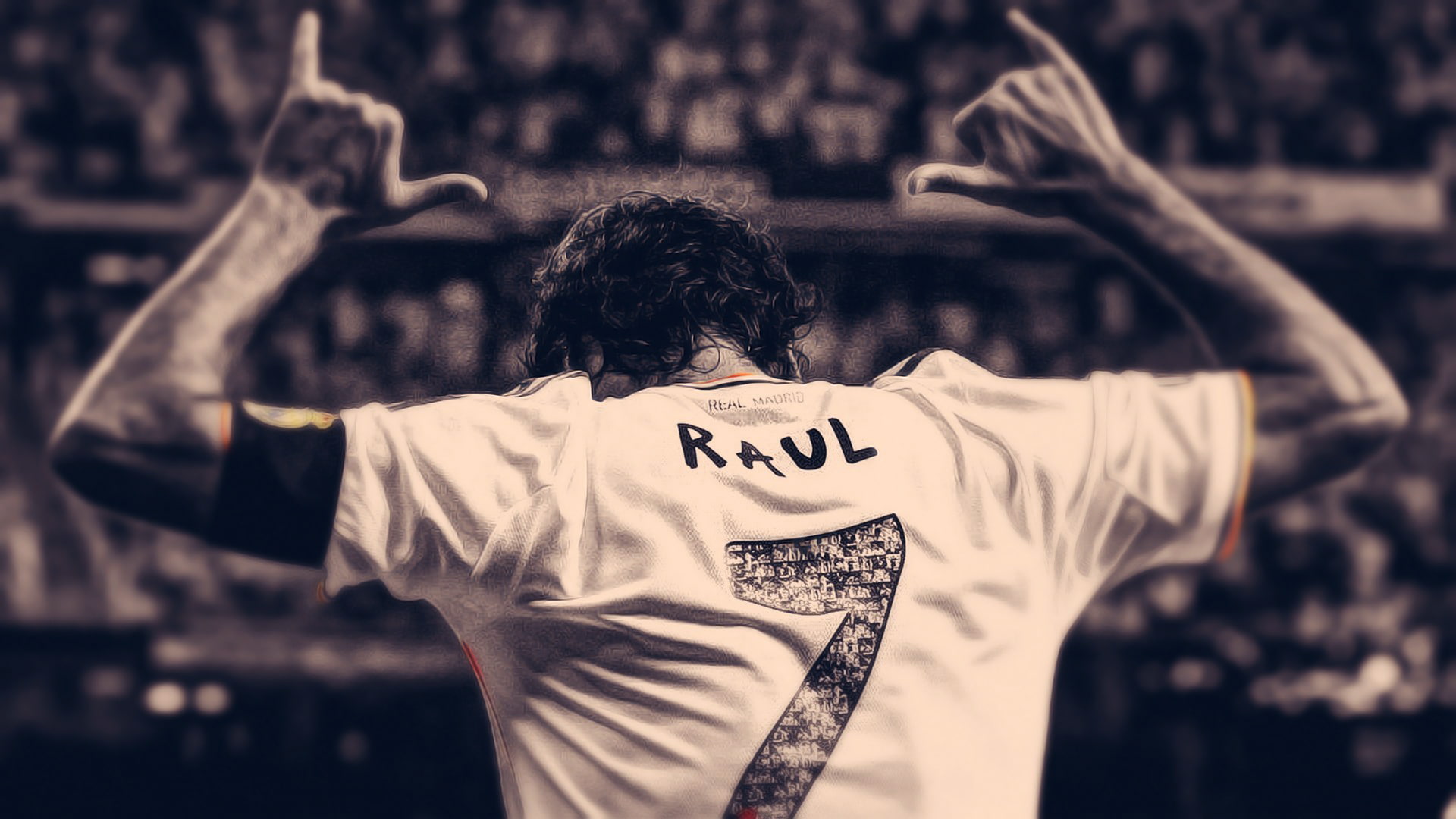 Sport, jersey, Football, white, Real Madrid, men, Room, 1080P, Legend, s, Player, Seven, Raul, shirt, HD Wallpaper
