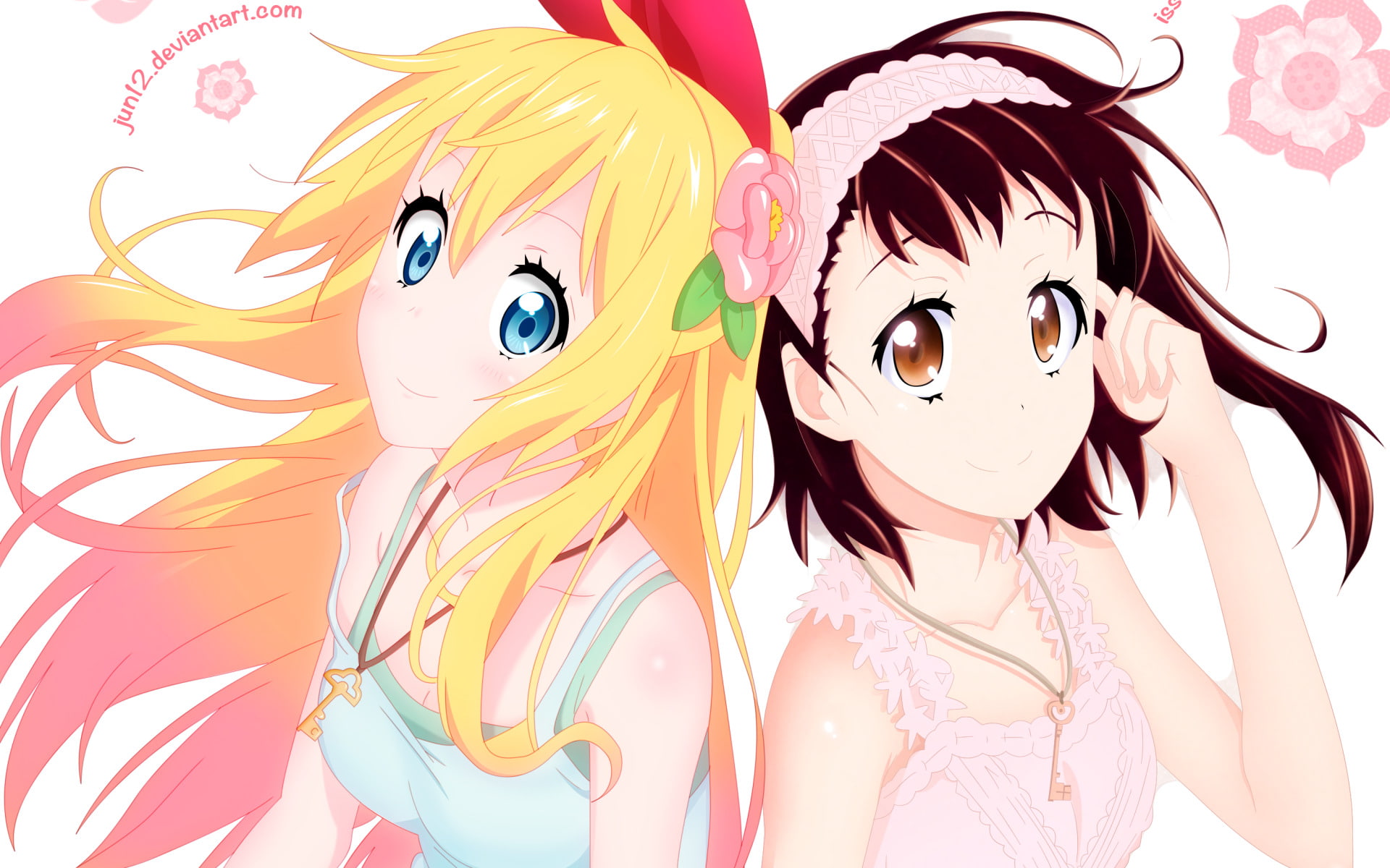 1080P, Chitoge Kirisaki, Kosaki Onodera, Nisekoi, Anime, HD Wallpaper