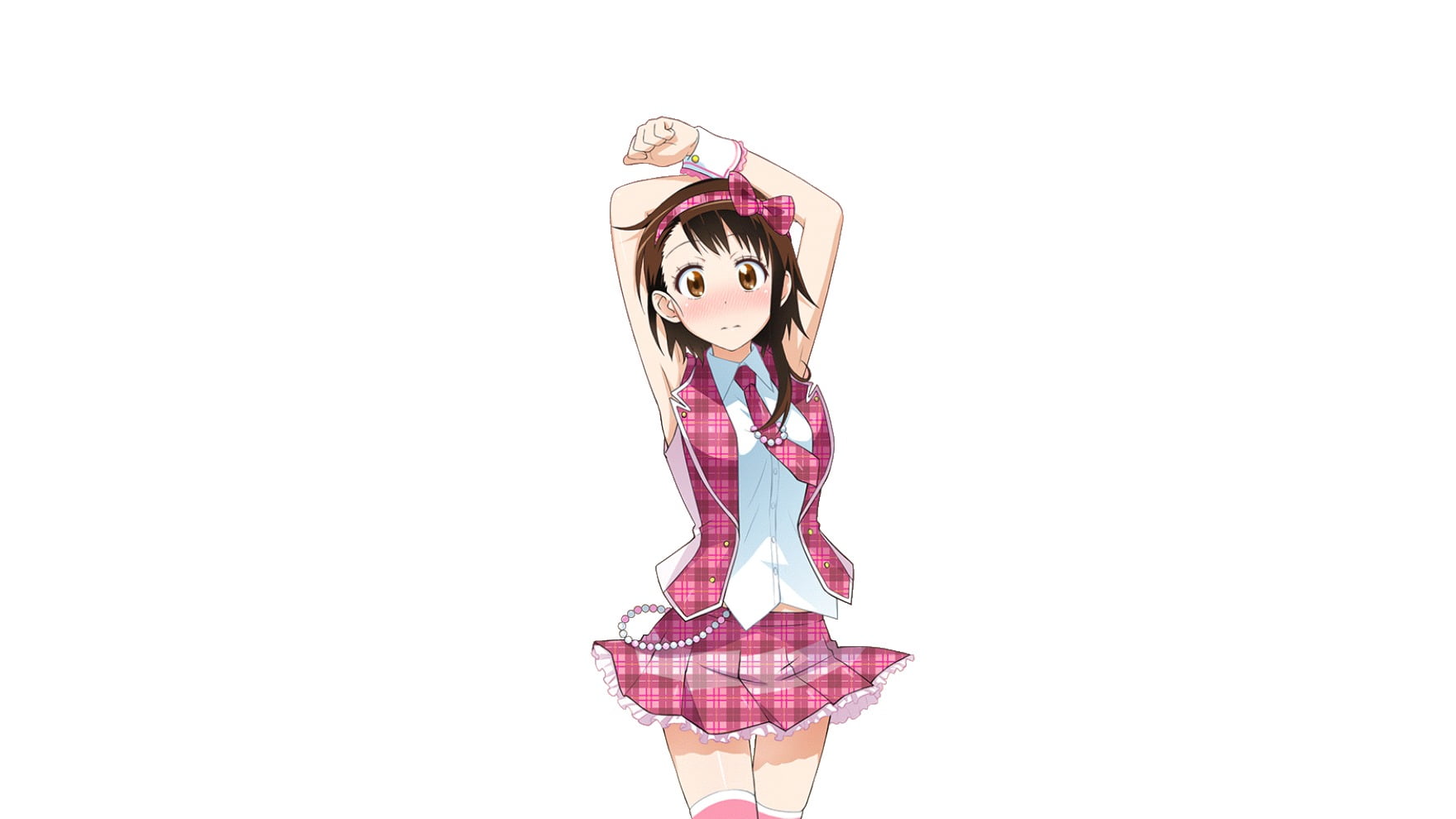 women, young adult, clothing, human arm, cut out, hairstyle, studio shot, anime girls, Onodera Kosaki, fashion, skirt, portrait, beauty, 720P, three quarter length, HD Wallpaper