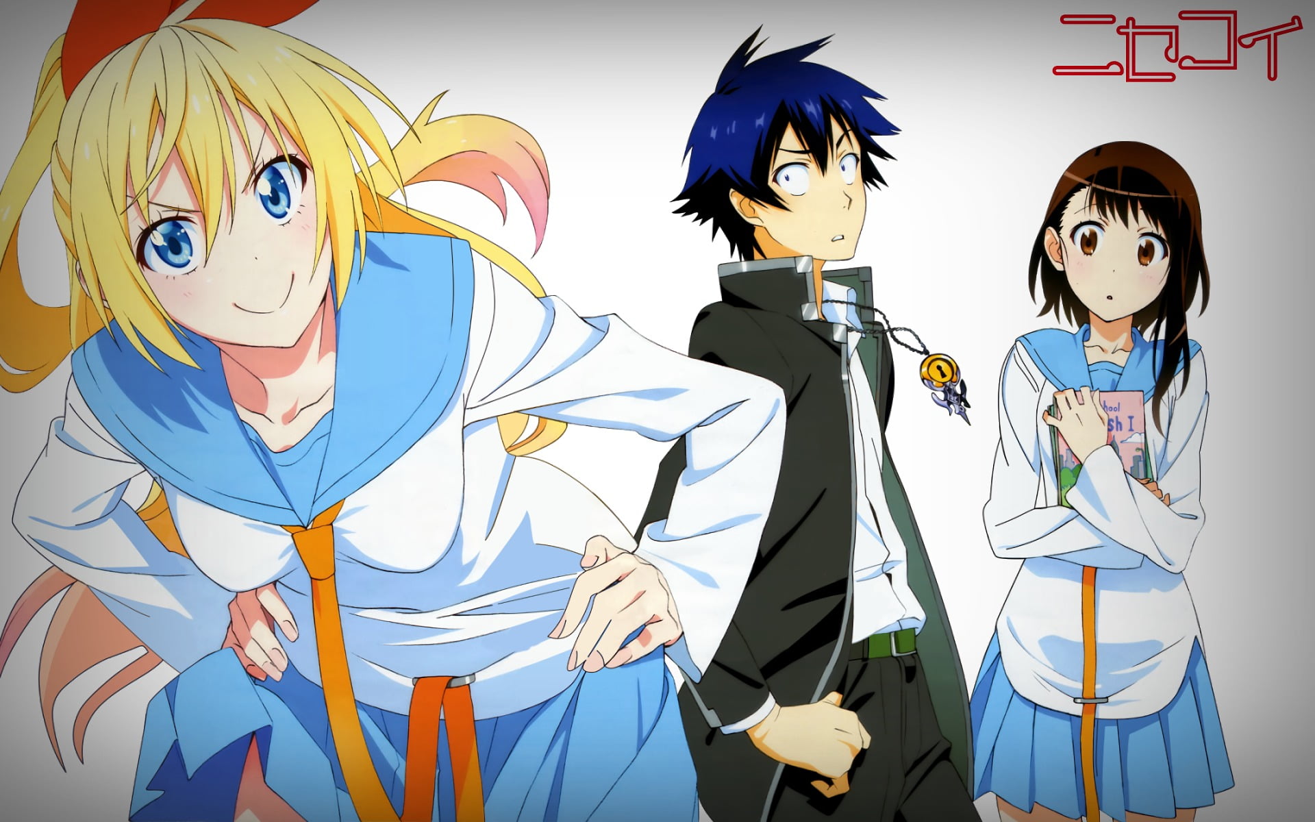 Kirisaki Chitoge, representation, one person, female likeness, lifestyles, multi colored, male likeness, standing, creativity, 1080P, front view, communication, HD Wallpaper