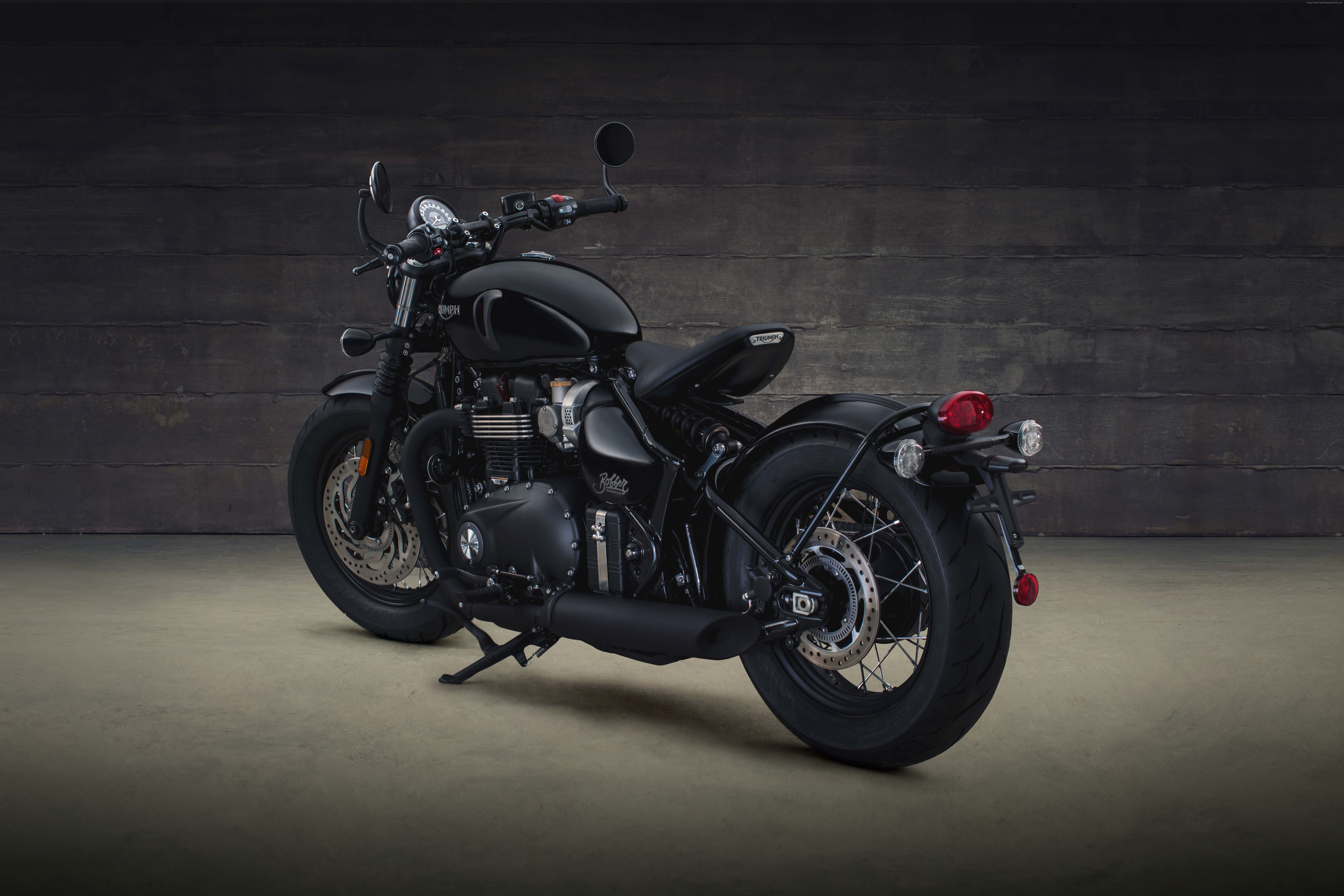 2018 Bikes, 8K, 8k, Triumph Bonneville Bobber, HD Wallpaper