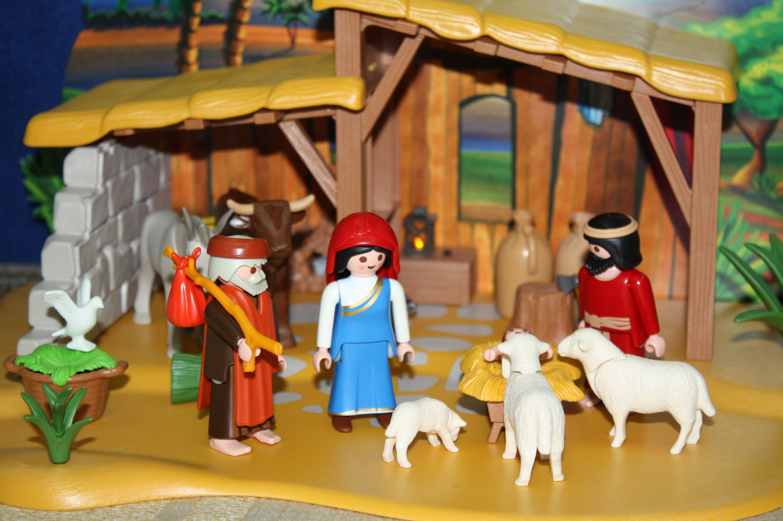 playmobil, representation, jesus, josef, child, art and craft, offspring, indoors, maria, childhood, creativity, doll, focus on foreground, christmas story, HD Wallpaper