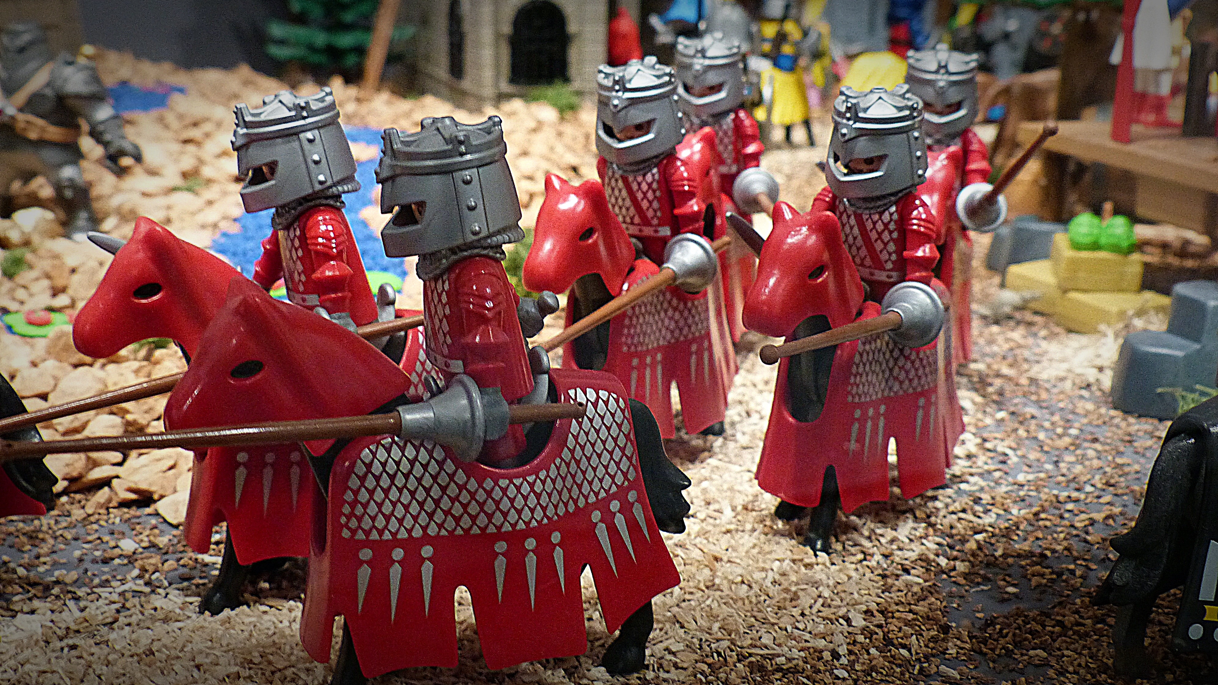 sunlight, representation, human representation, arts culture and entertainment, knight, exhibition, art and craft, toys, musical instrument, outdoors, red, HD Wallpaper