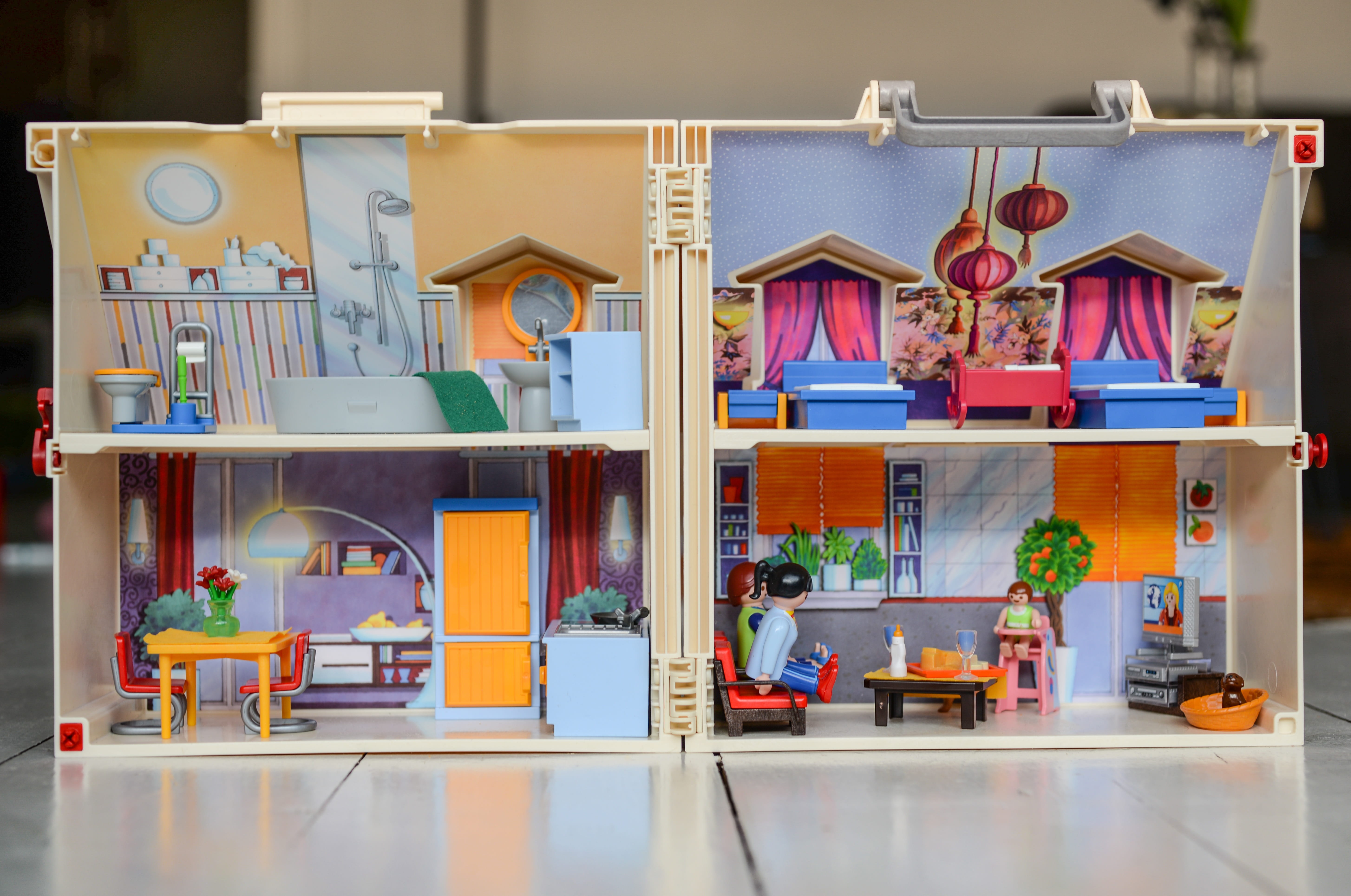 interior, playmobil, scene, architecture, 5K, still life, wood - material, puppets, domestic room, home, toy, indoors, day, kitchen, large group of objects, HD Wallpaper