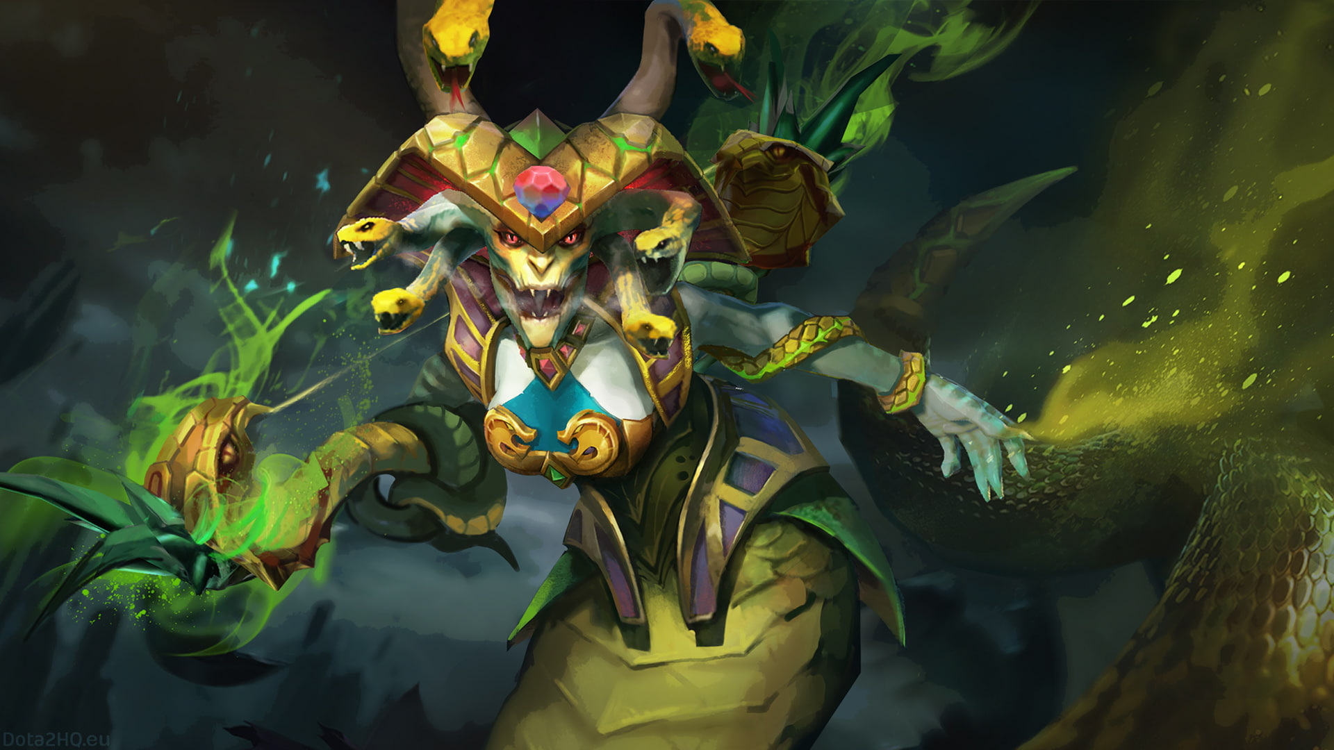 disabler, roles, carry, durable, 1080P, dota, heroes, art, hd, medusa, HD Wallpaper