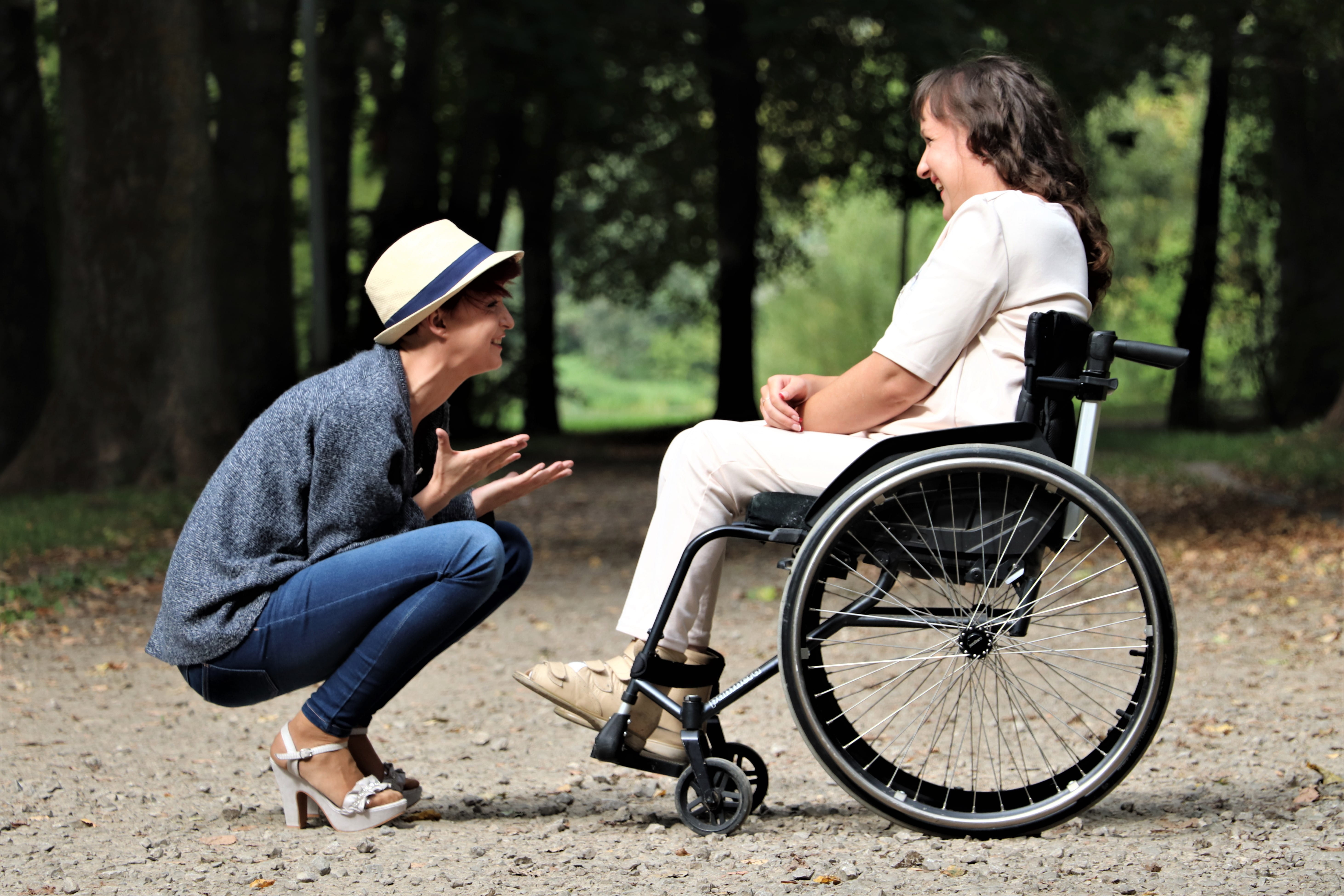 disabled, recreation, plant, nature, men, real people, outdoors, young, two people, side view, day, people, active, high heels, tree, couple - relationship, HD Wallpaper