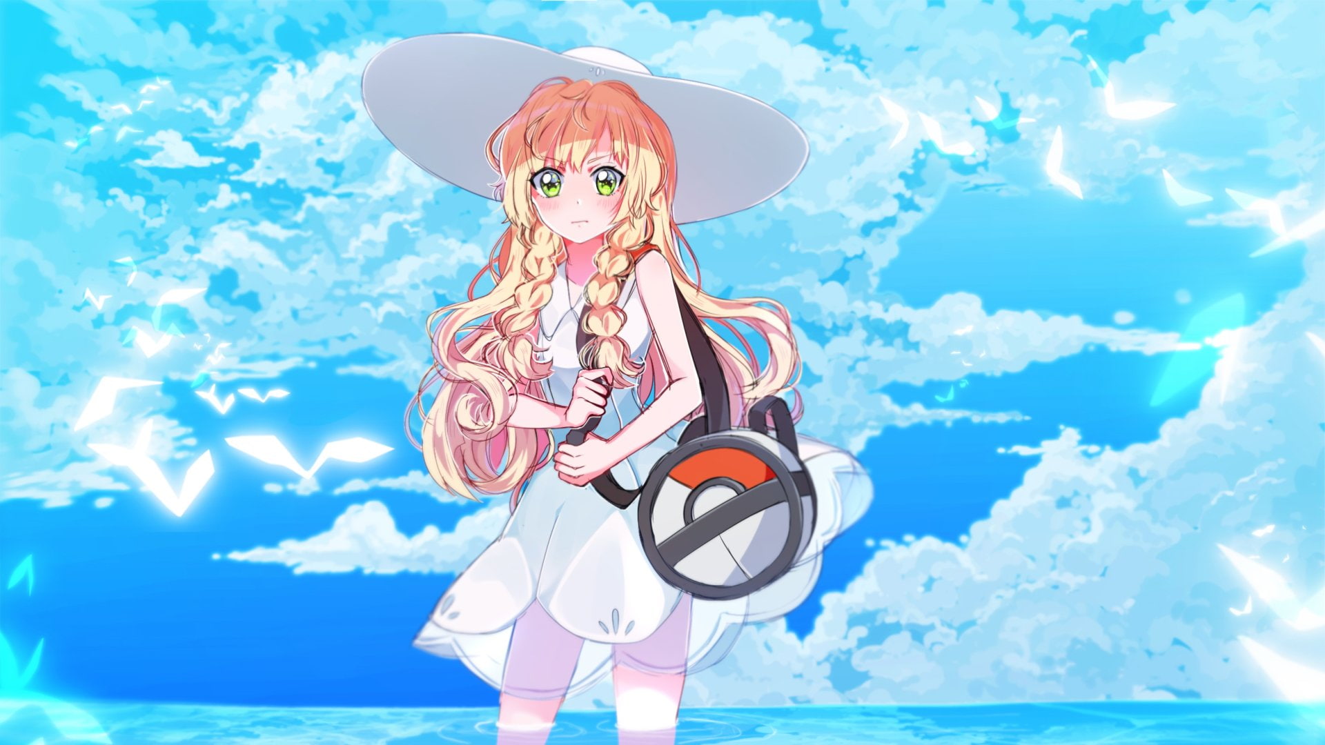 1080P, Pokémon: Sun and Moon, Lillie (Pokemon), Pokémon, HD Wallpaper
