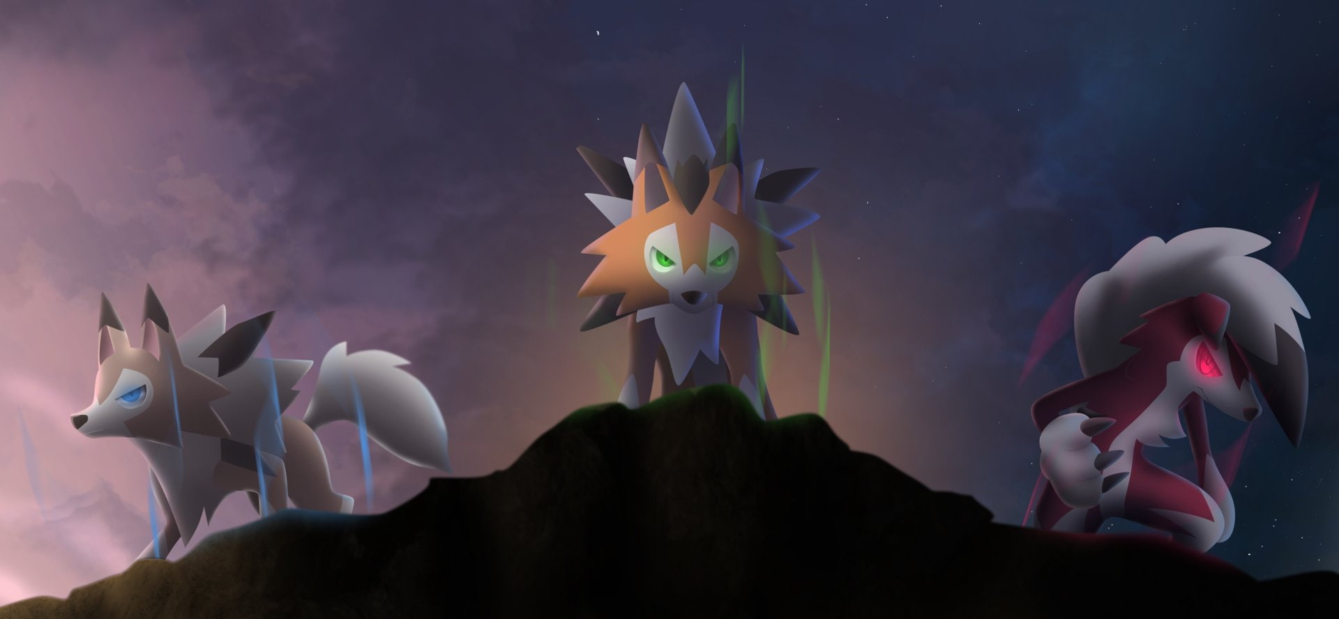 Lycanroc (Pokemon), Pokémon Ultra Sun and Ultra Moon, Pokémon Ultra Sun, 1080P, Pokémon, Pokémon Ultra Moon, HD Wallpaper