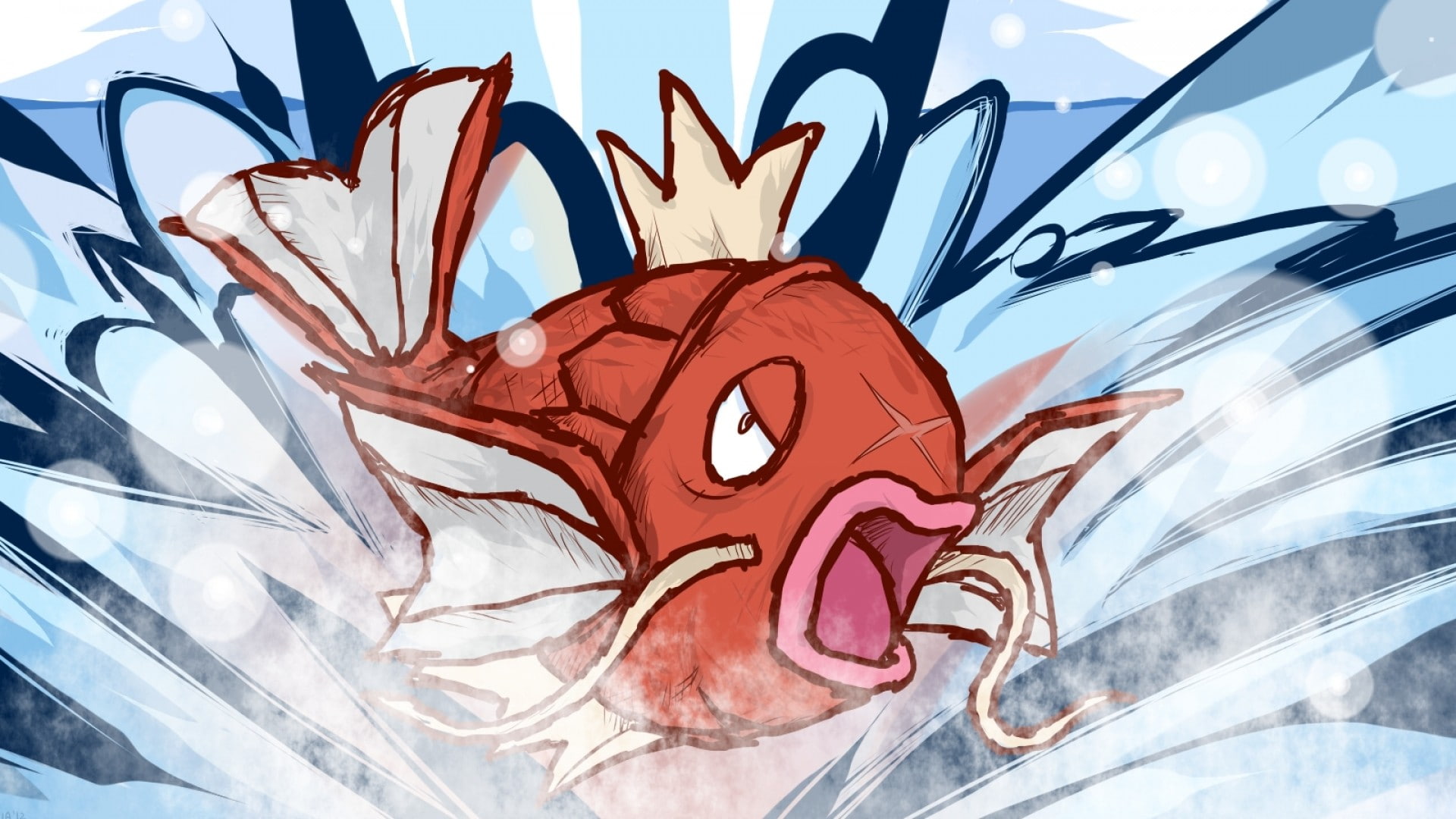Magikarp, Pokémon, fish, 1080P, HD Wallpaper