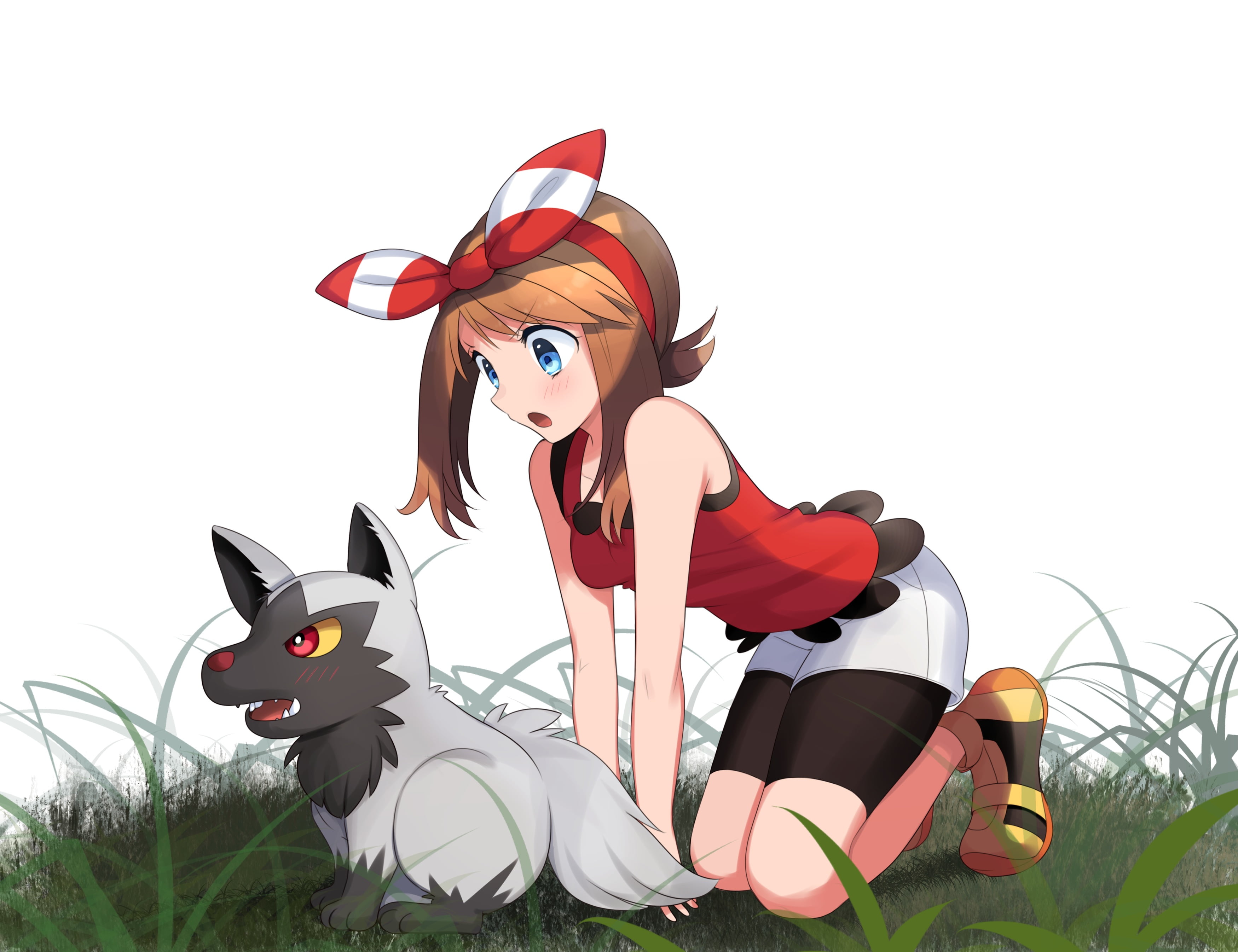 2K, May (Pokémon), Pokémon, Pokémon: Omega Ruby and Alpha Sapphire, Poochyena (Pokémon), HD Wallpaper